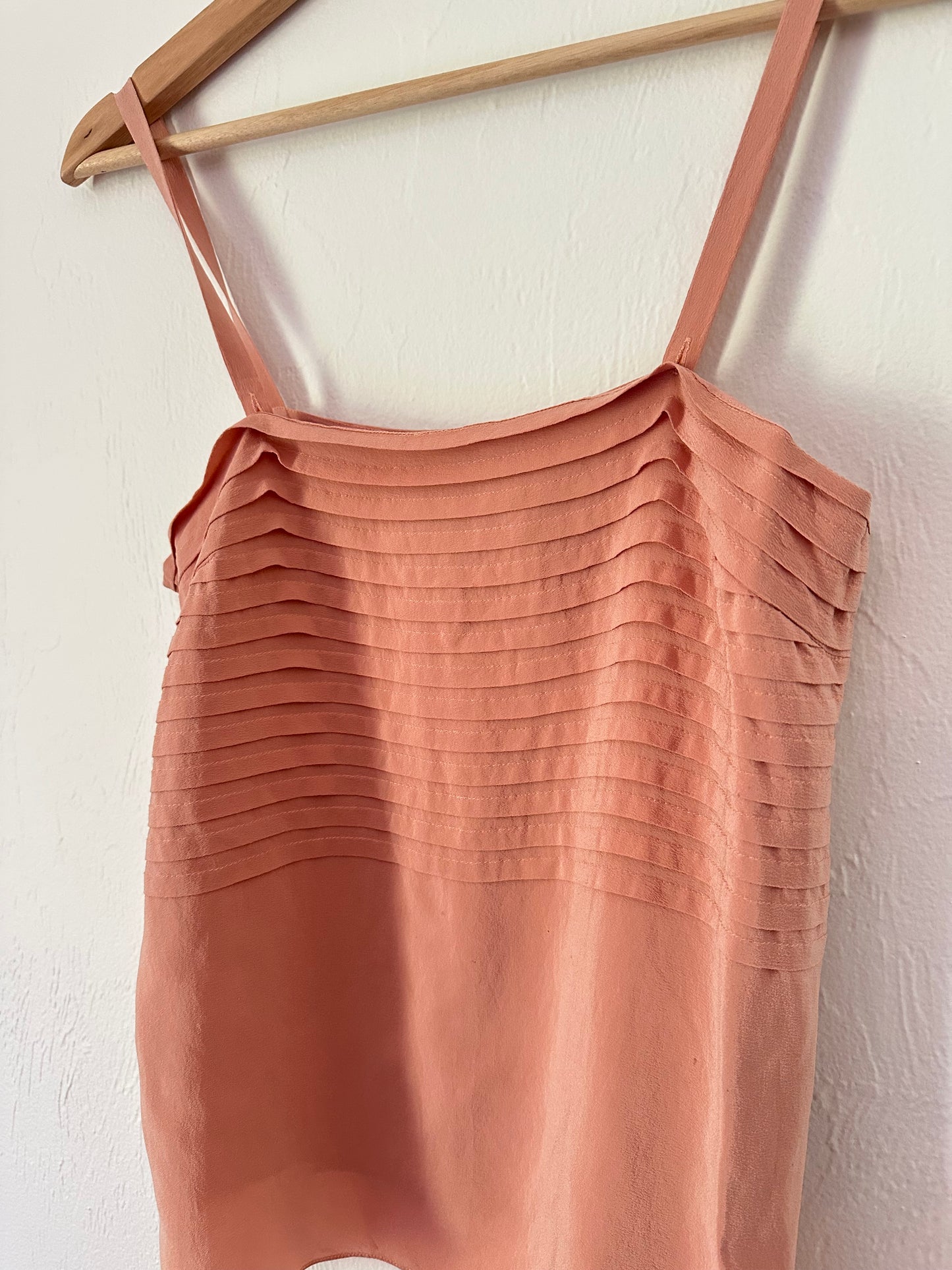 silk peach tank top