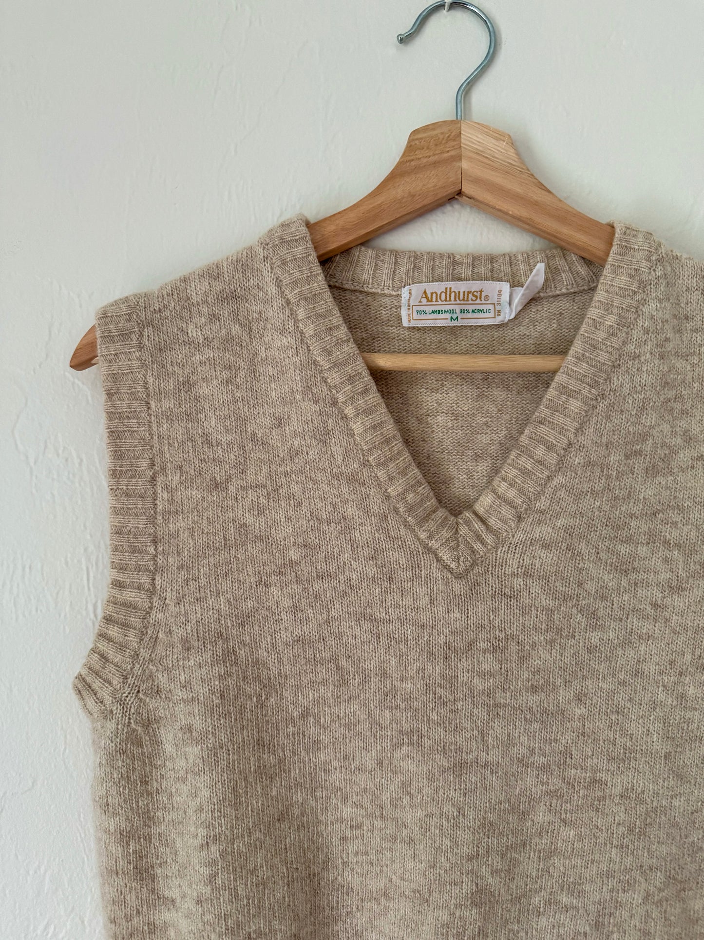 Vintage Oatmeal Sweater Vest