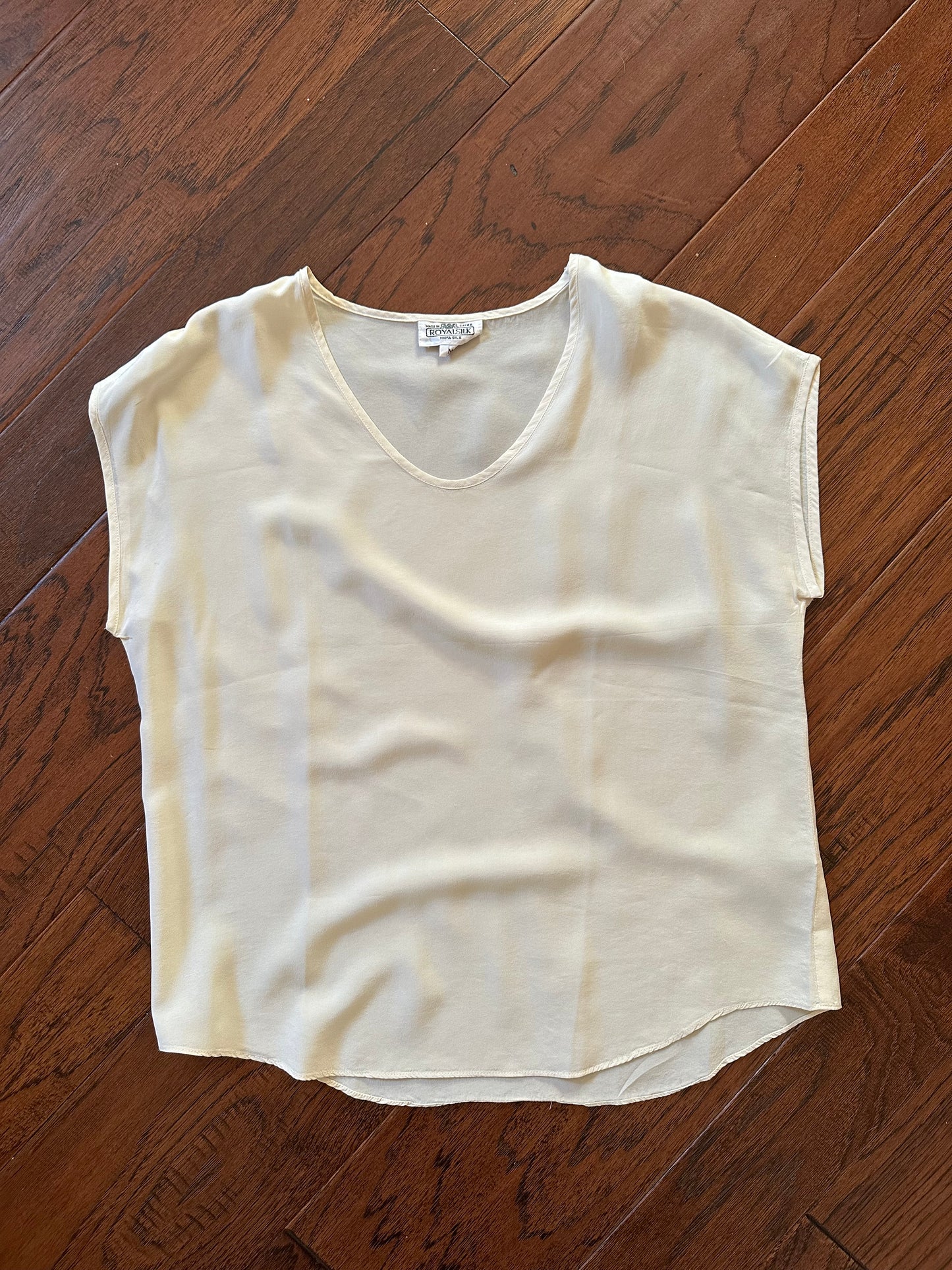 vintage ivory silk blouse
