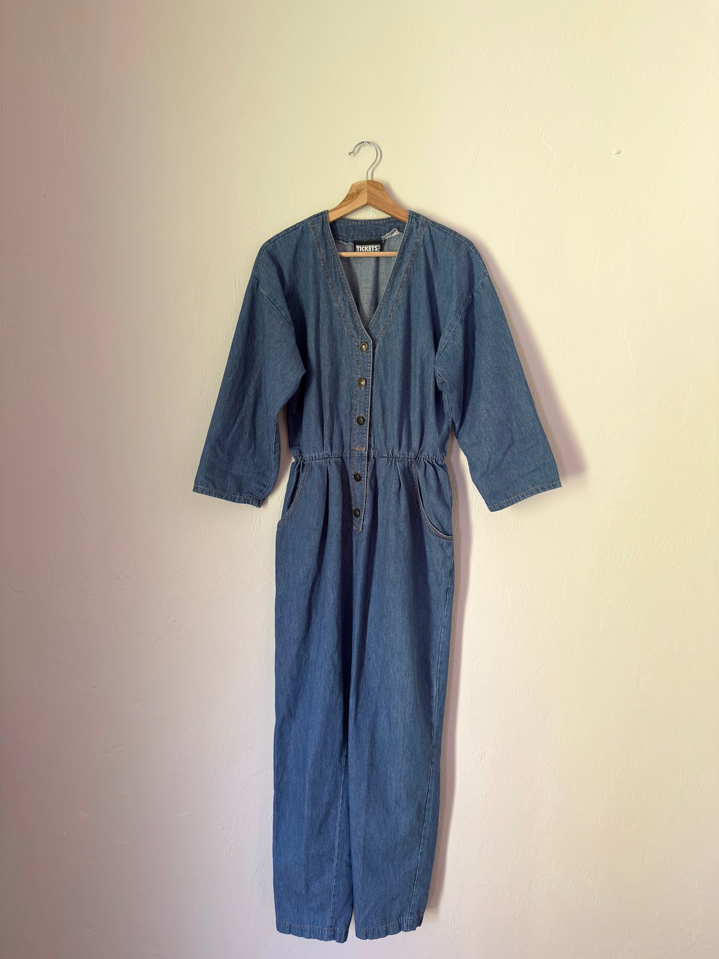 90s vintage denim jumpsuit