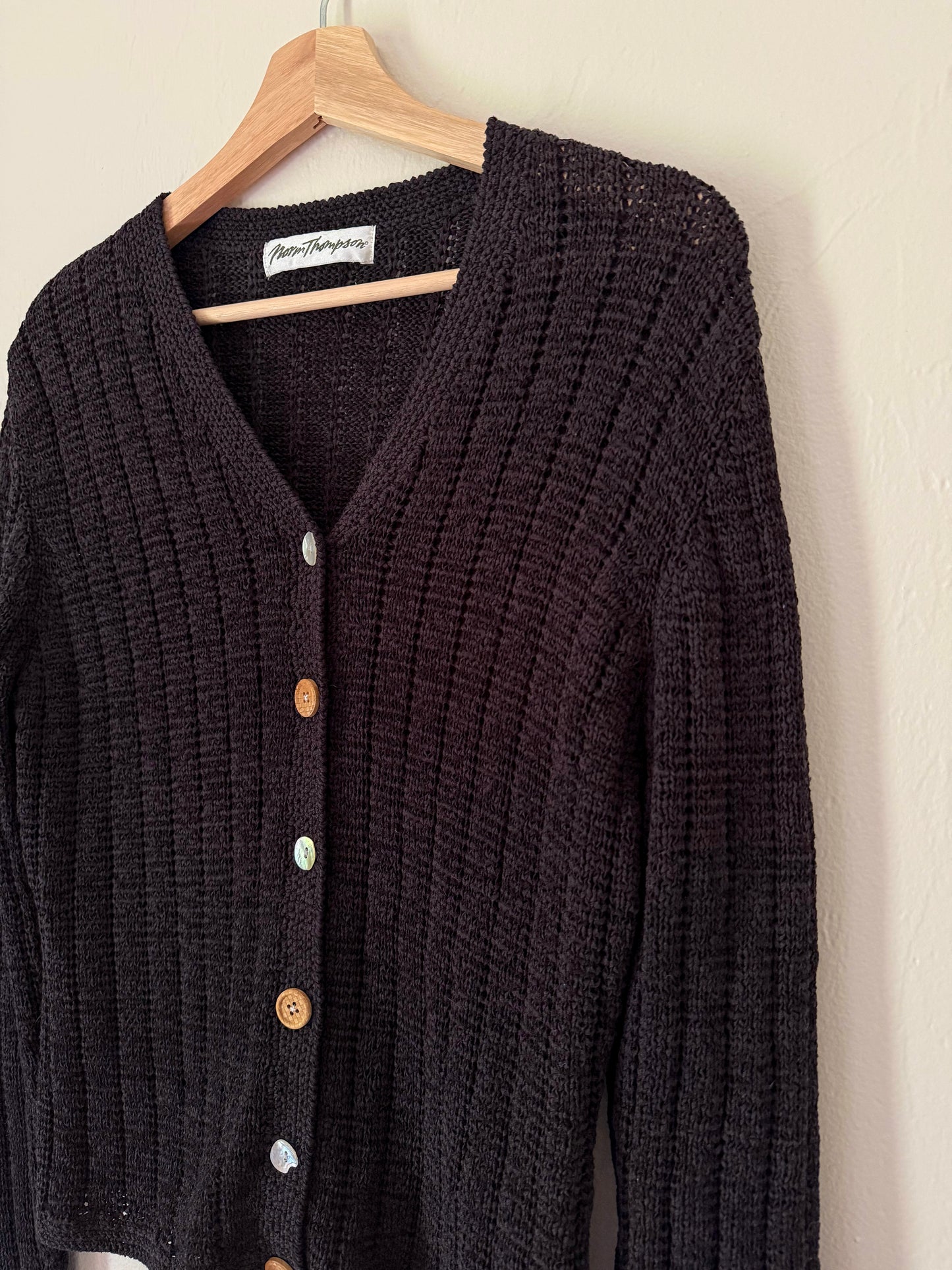 Vintage Black Knit Cardigan