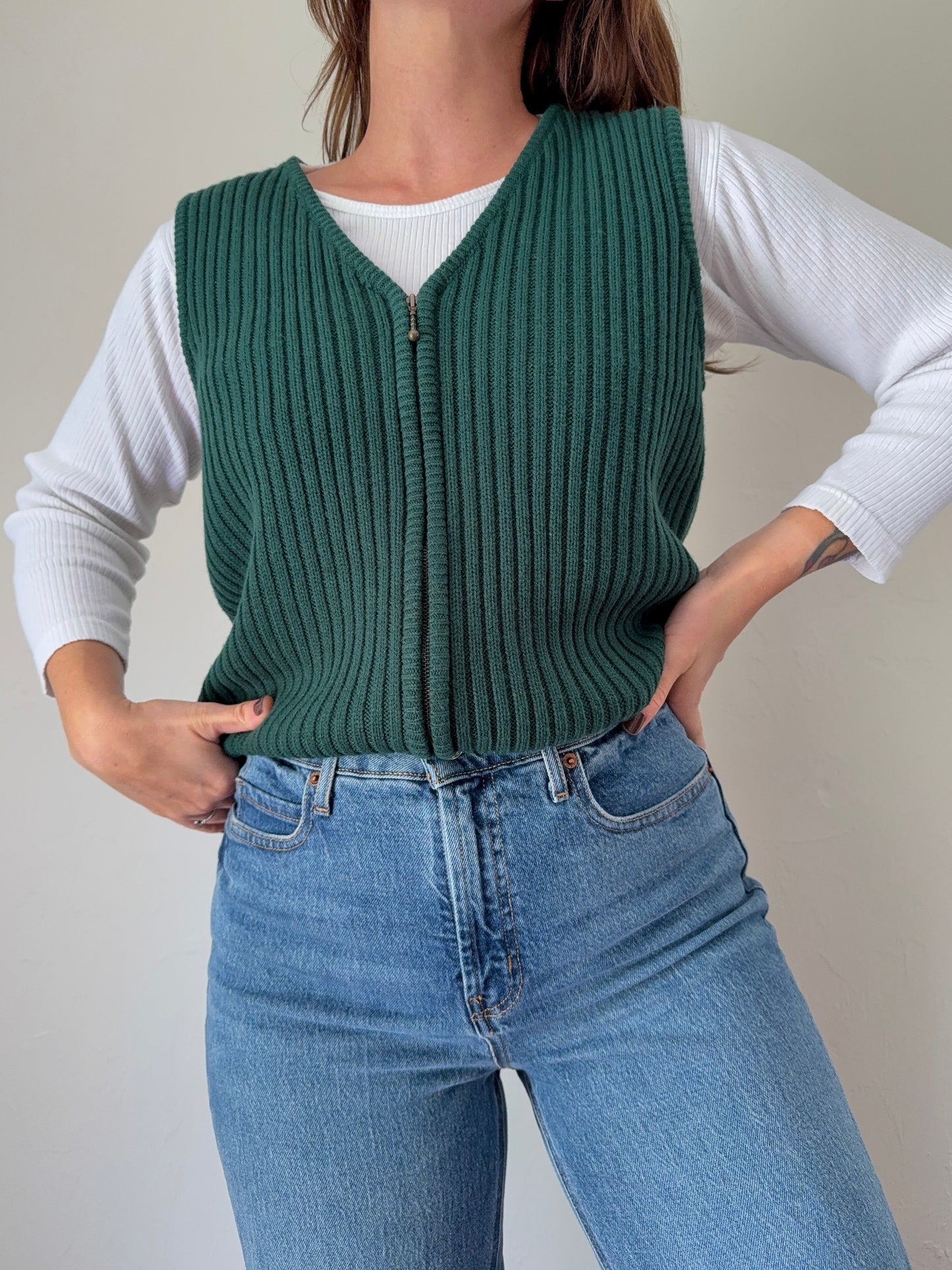 90s Ribbed Sweater Vest
