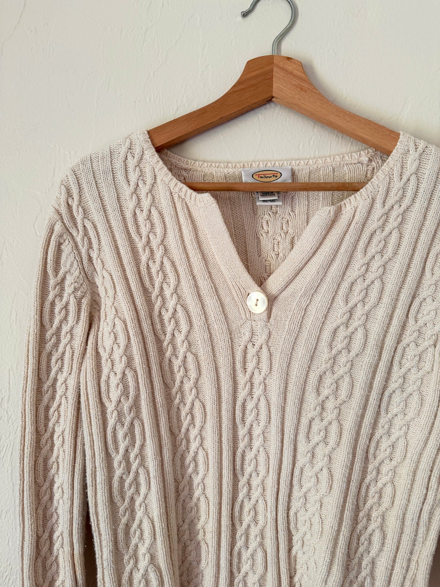Ivory Cable Knit Pullover