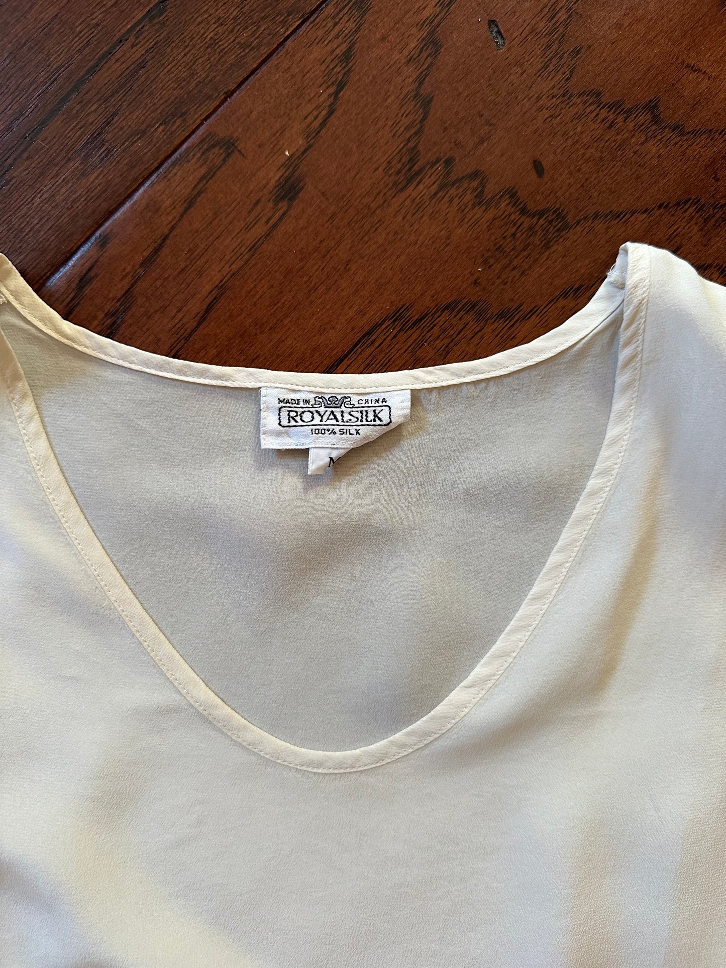 vintage ivory silk blouse
