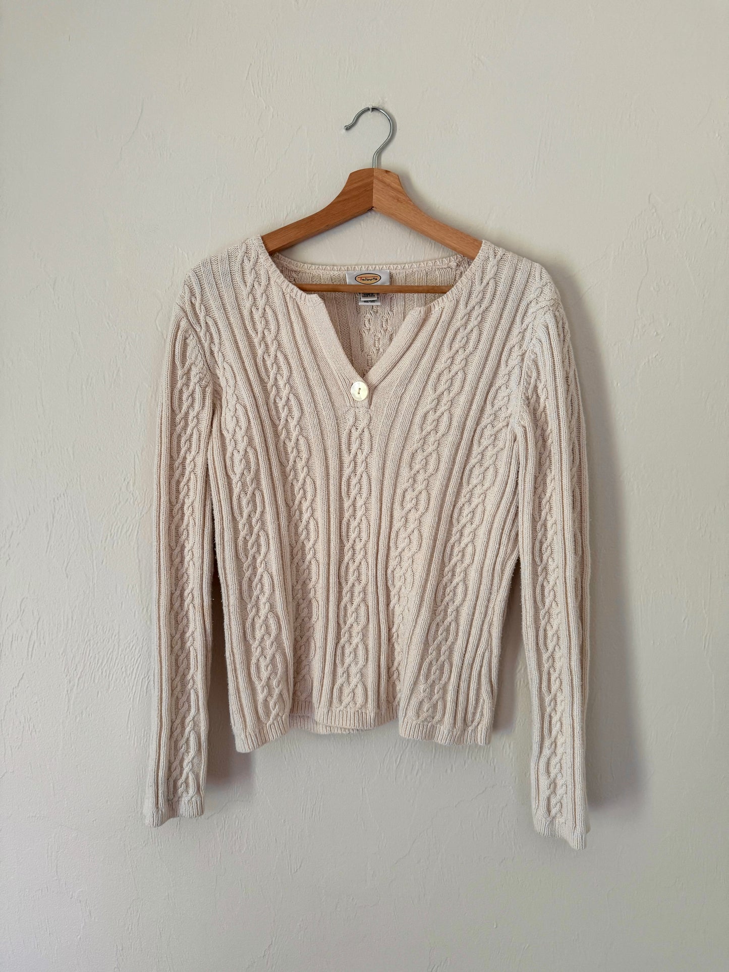 Ivory Cable Knit Pullover