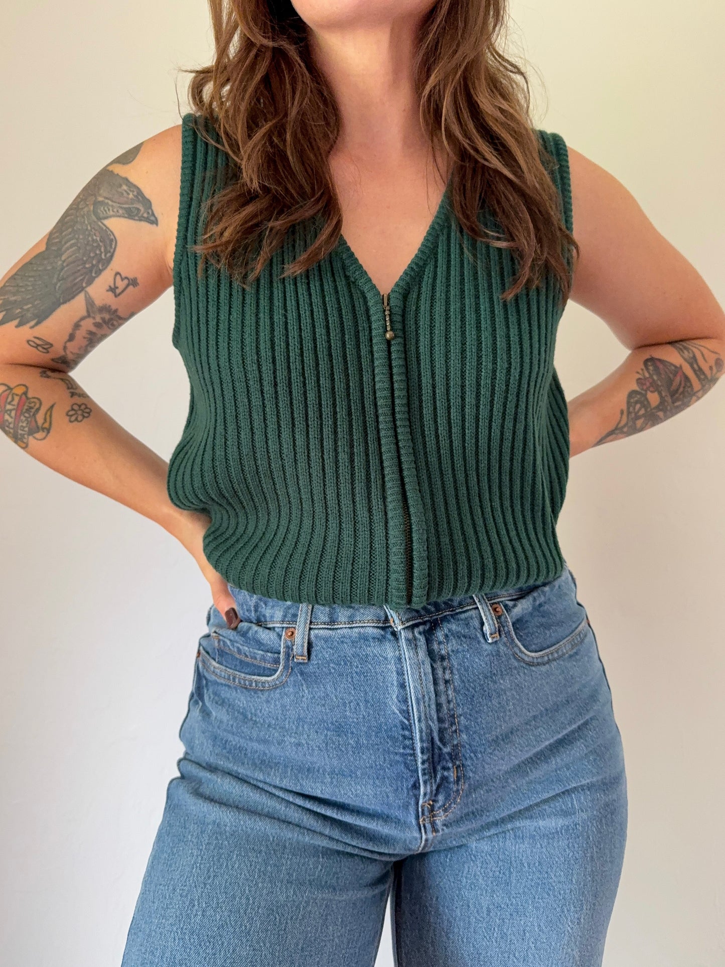 90s Ribbed Sweater Vest