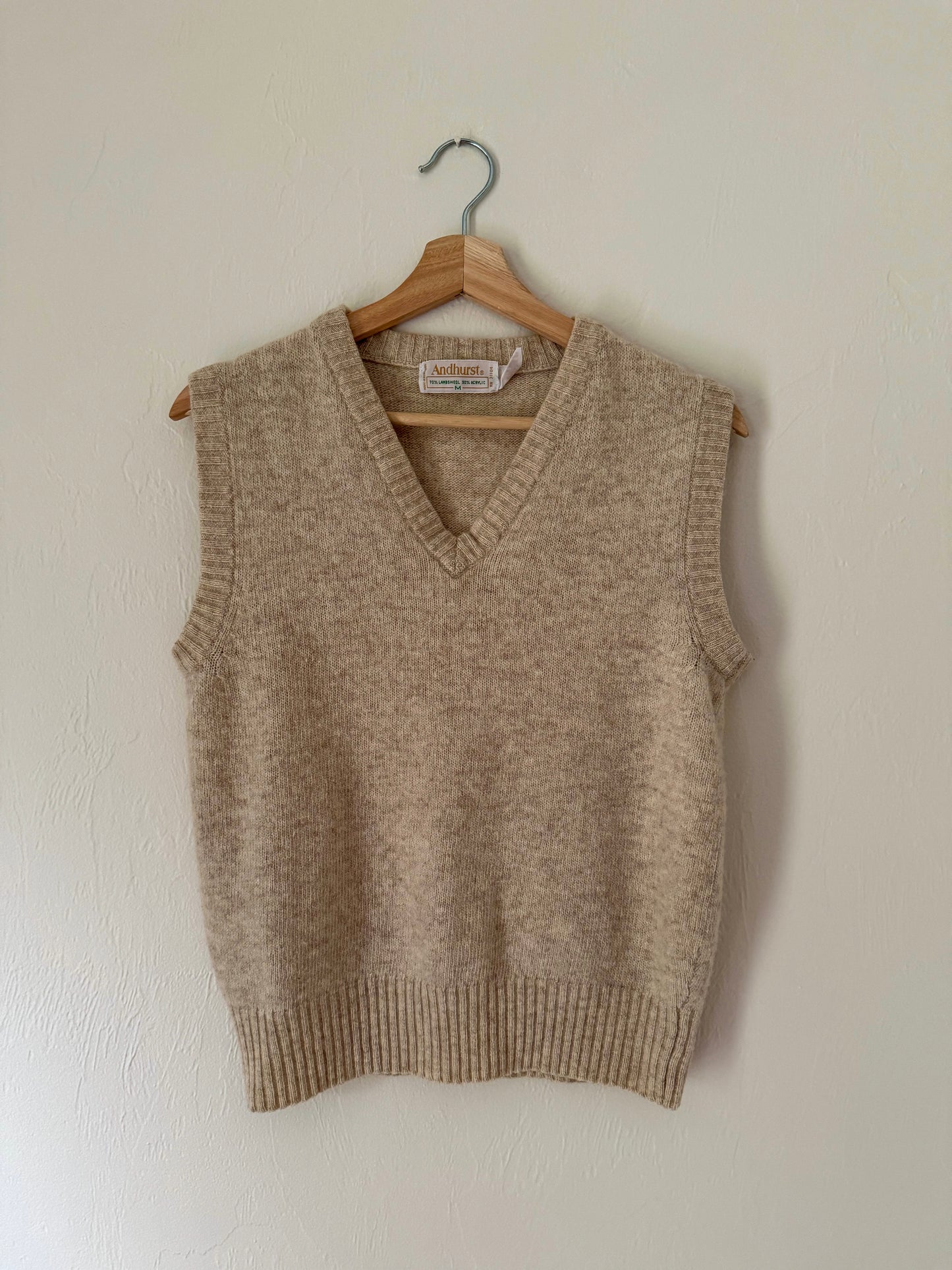 Vintage Oatmeal Sweater Vest