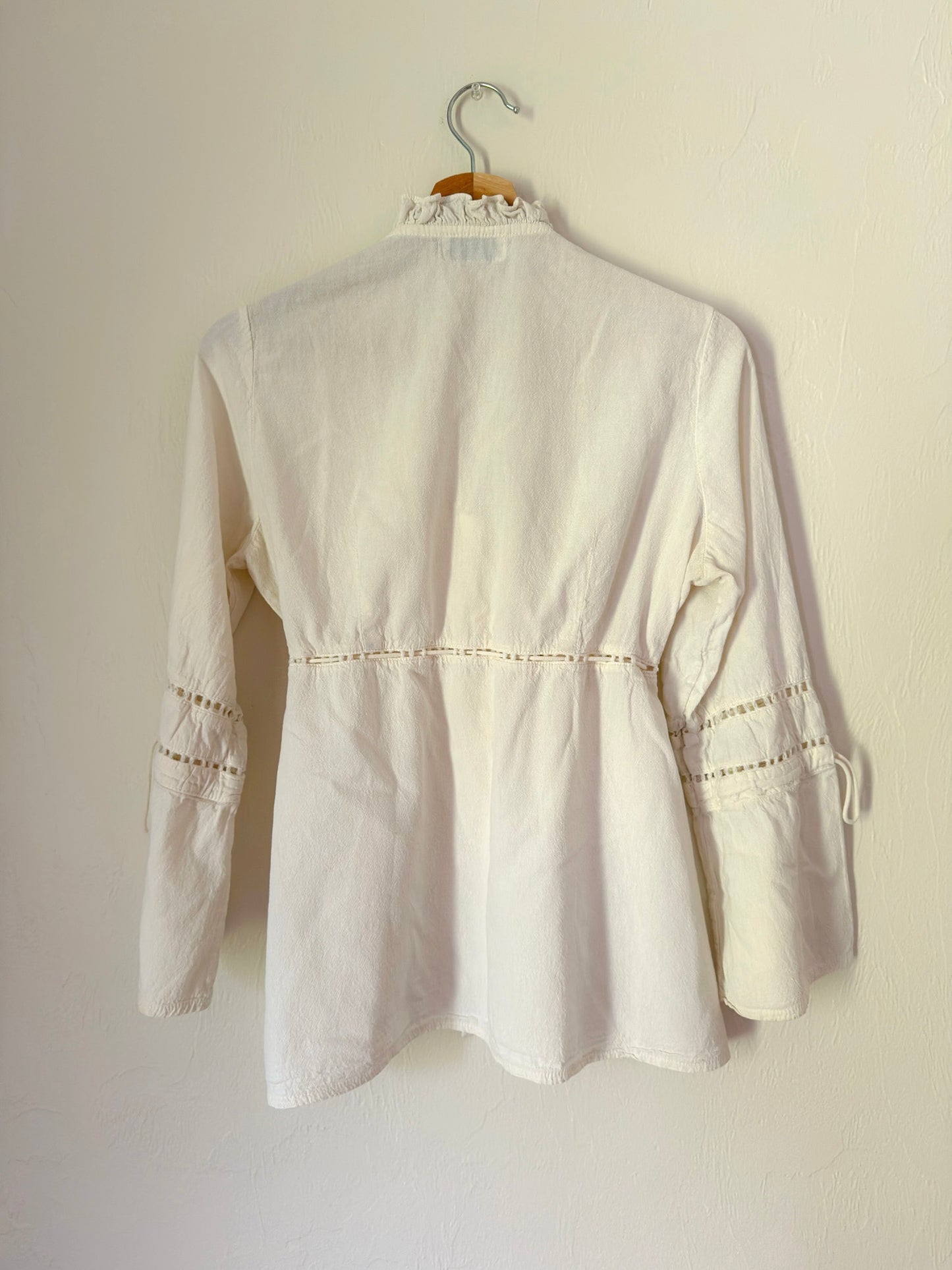 Vintage Ivory Boho Blouse