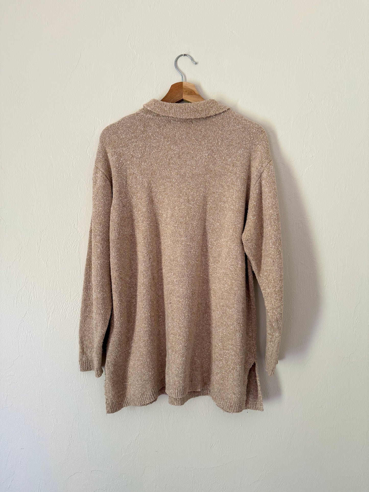 90s Textured Collared Sweater