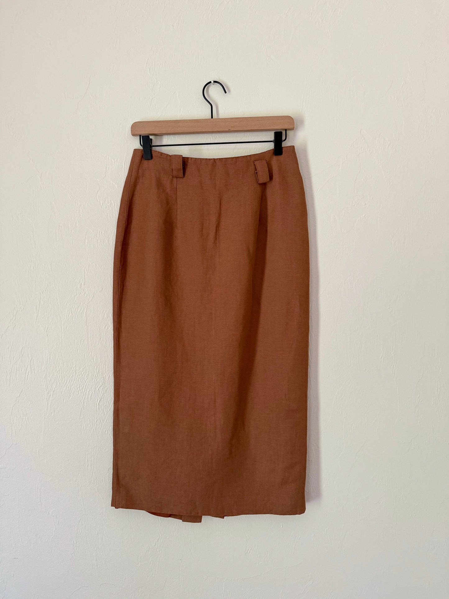 Vintage Brown Button Down Skirt