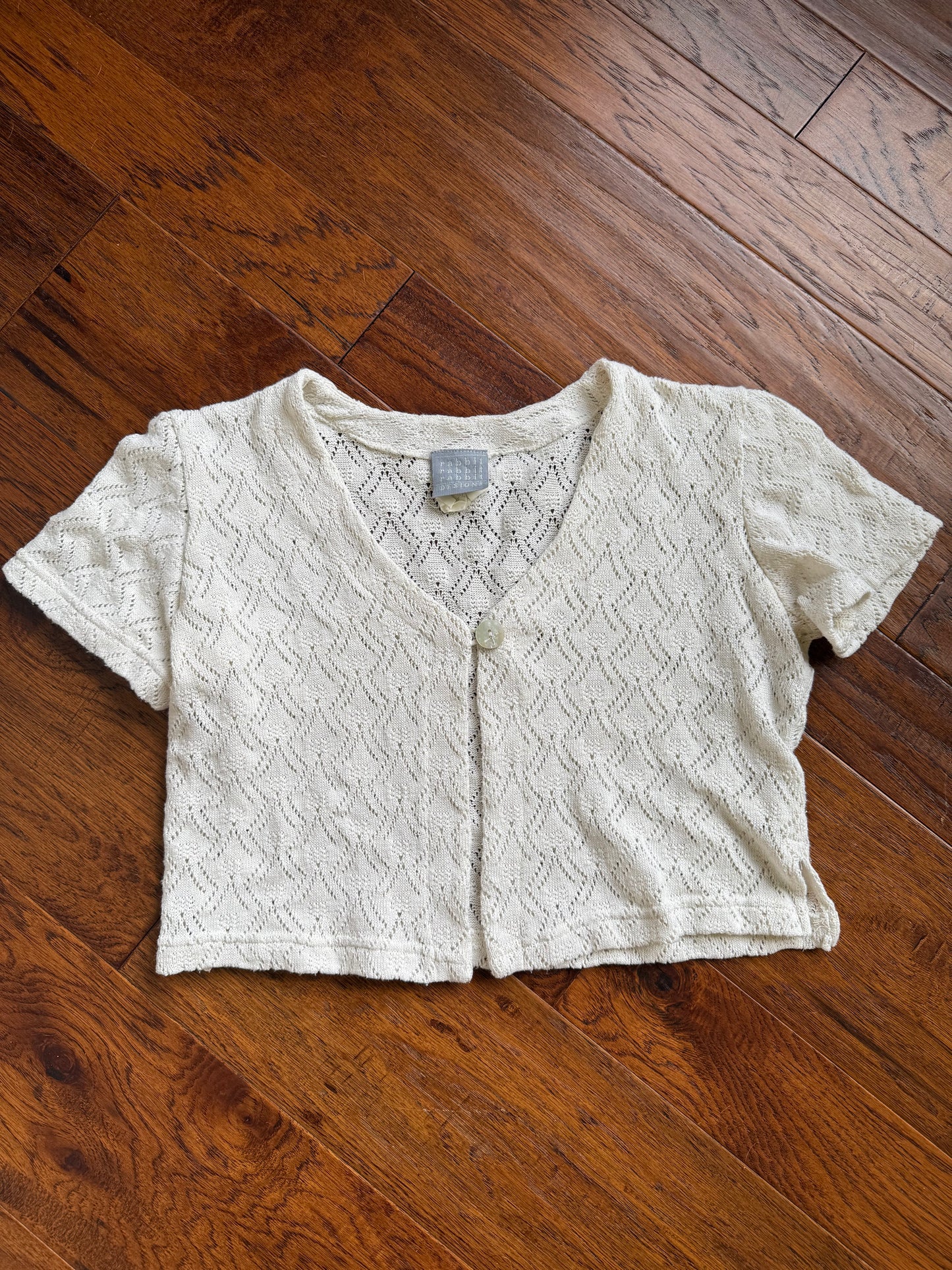 90s cropped button cardigan