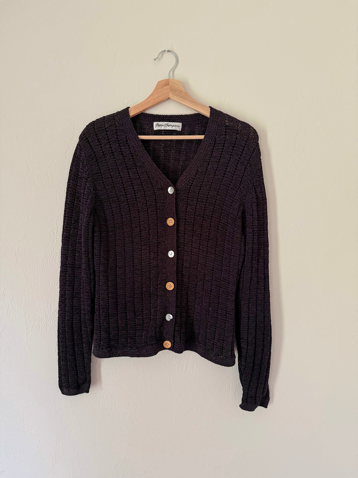 Vintage Black Knit Cardigan