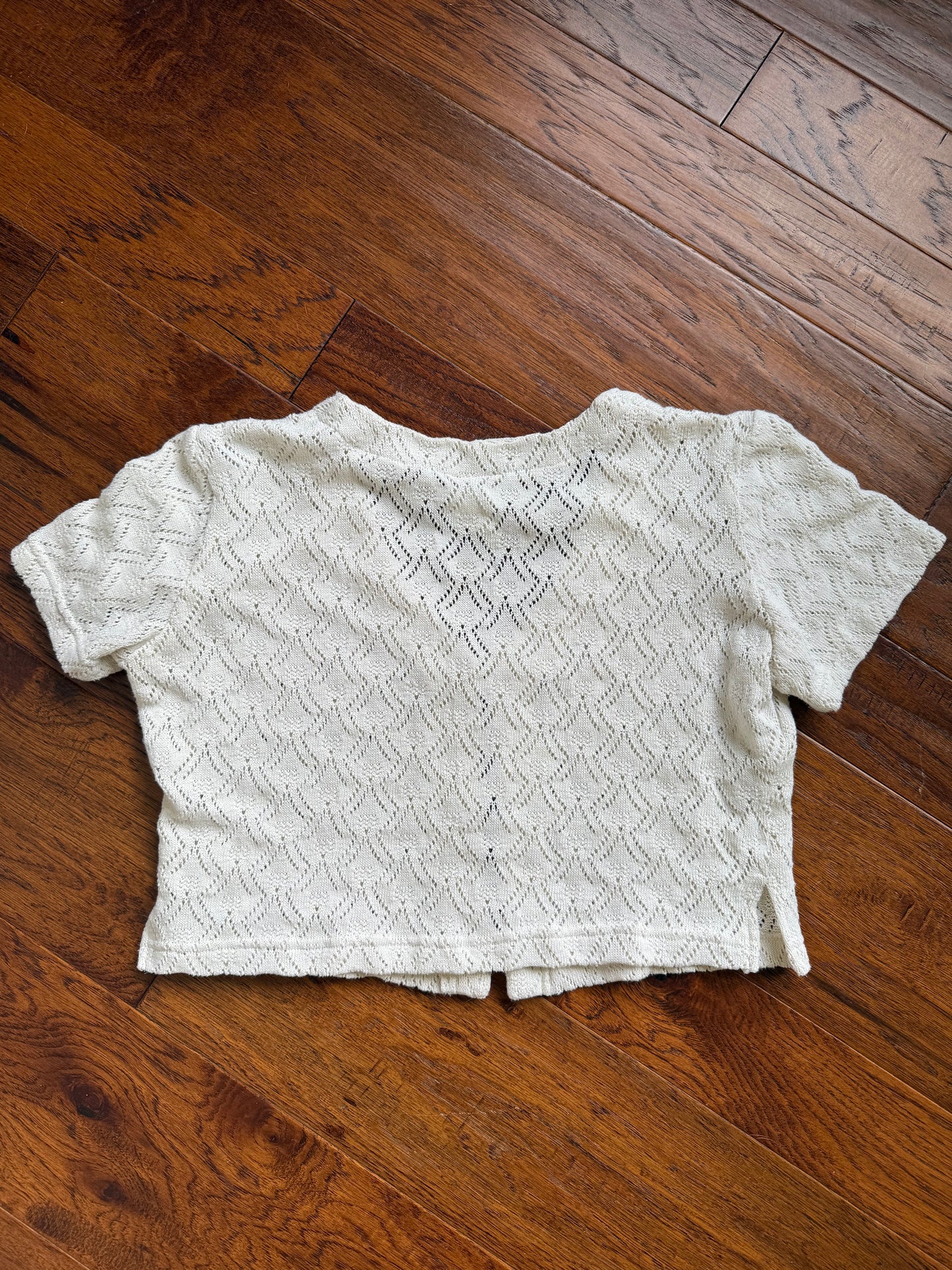 90s cropped button cardigan