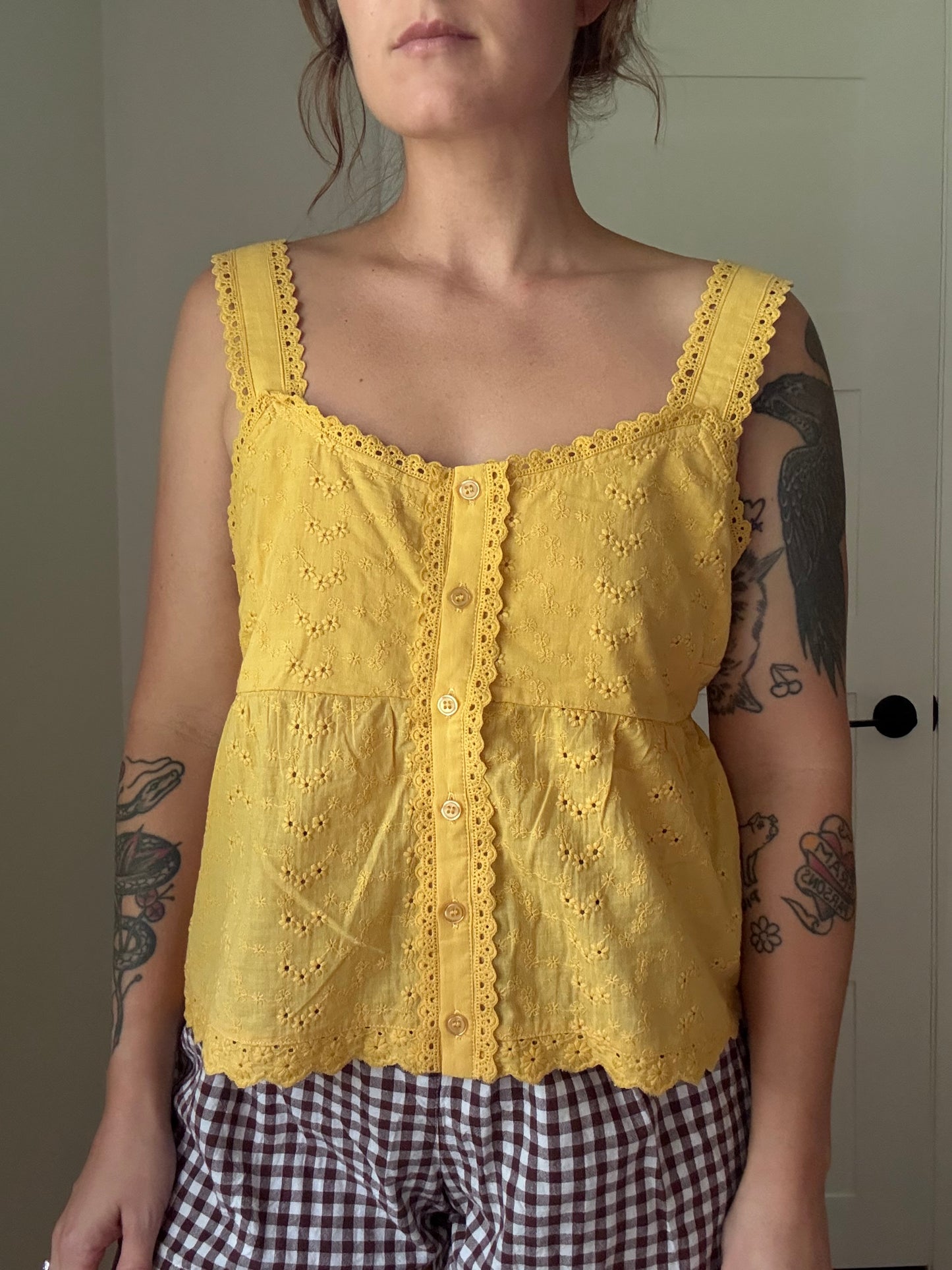 Marigold Eyelet Tank Top