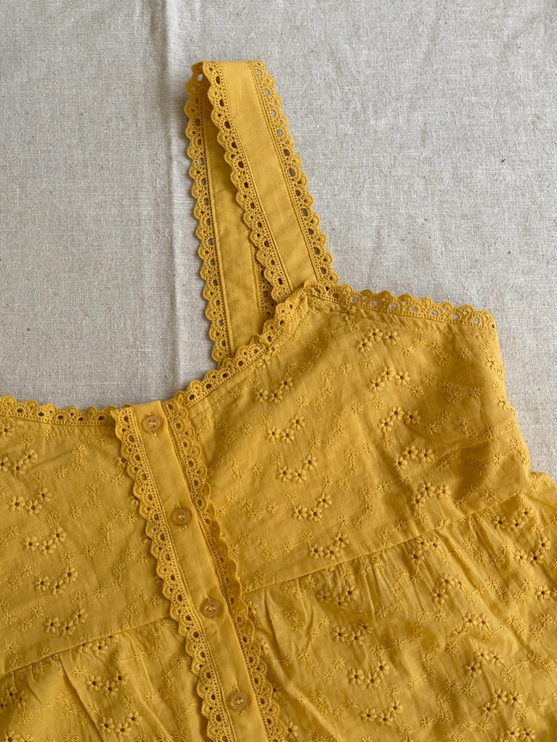 Marigold Eyelet Tank Top
