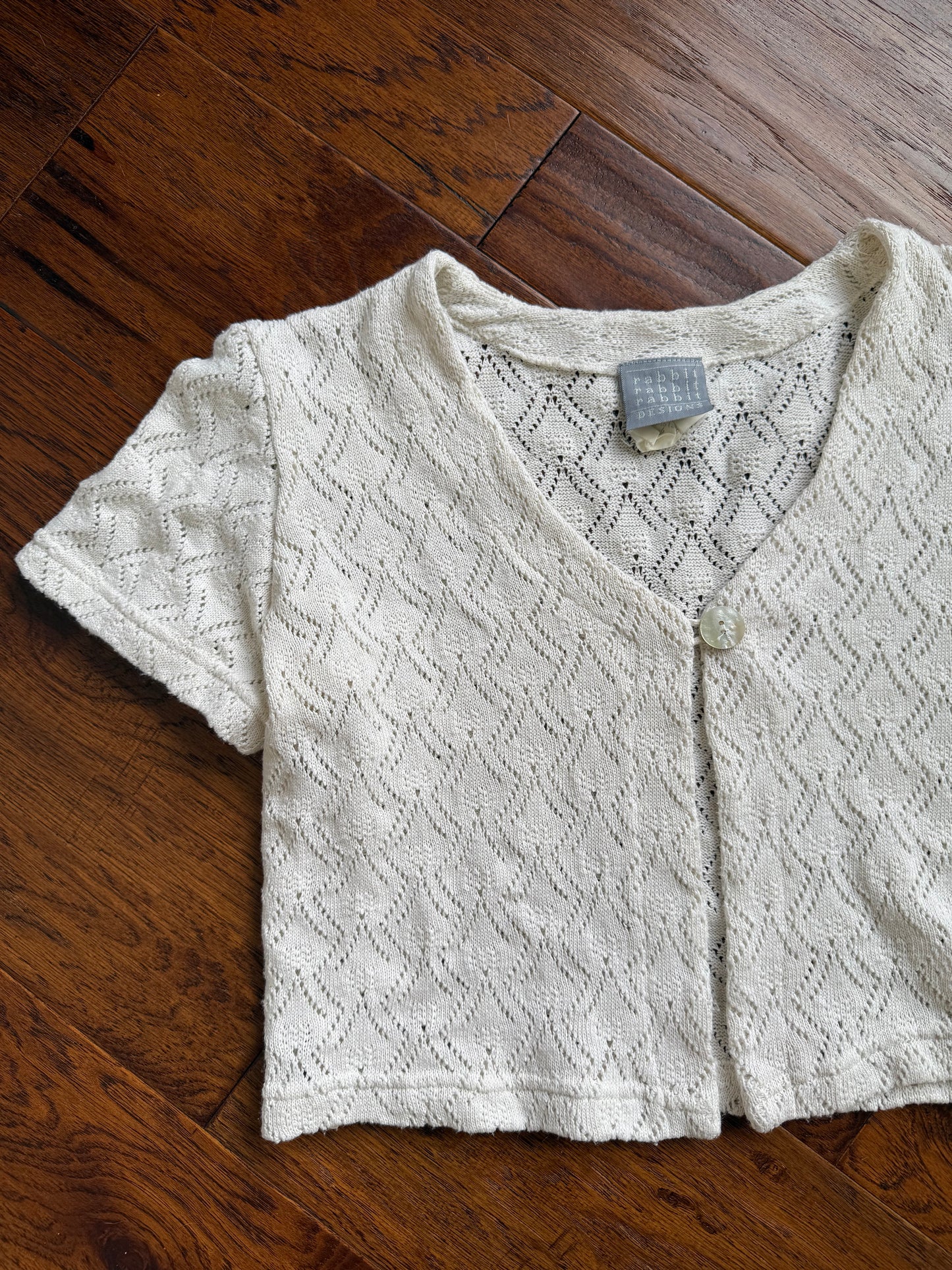 90s cropped button cardigan