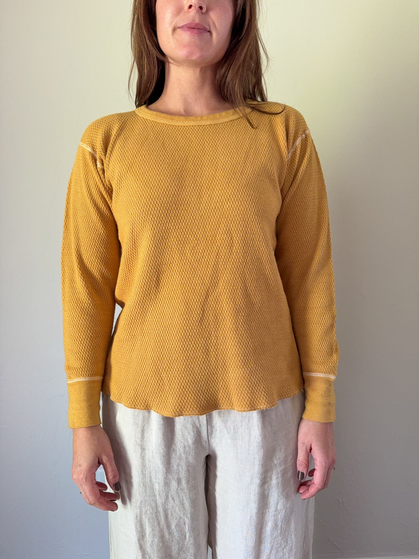 70s JC Penney Mustard Thermal