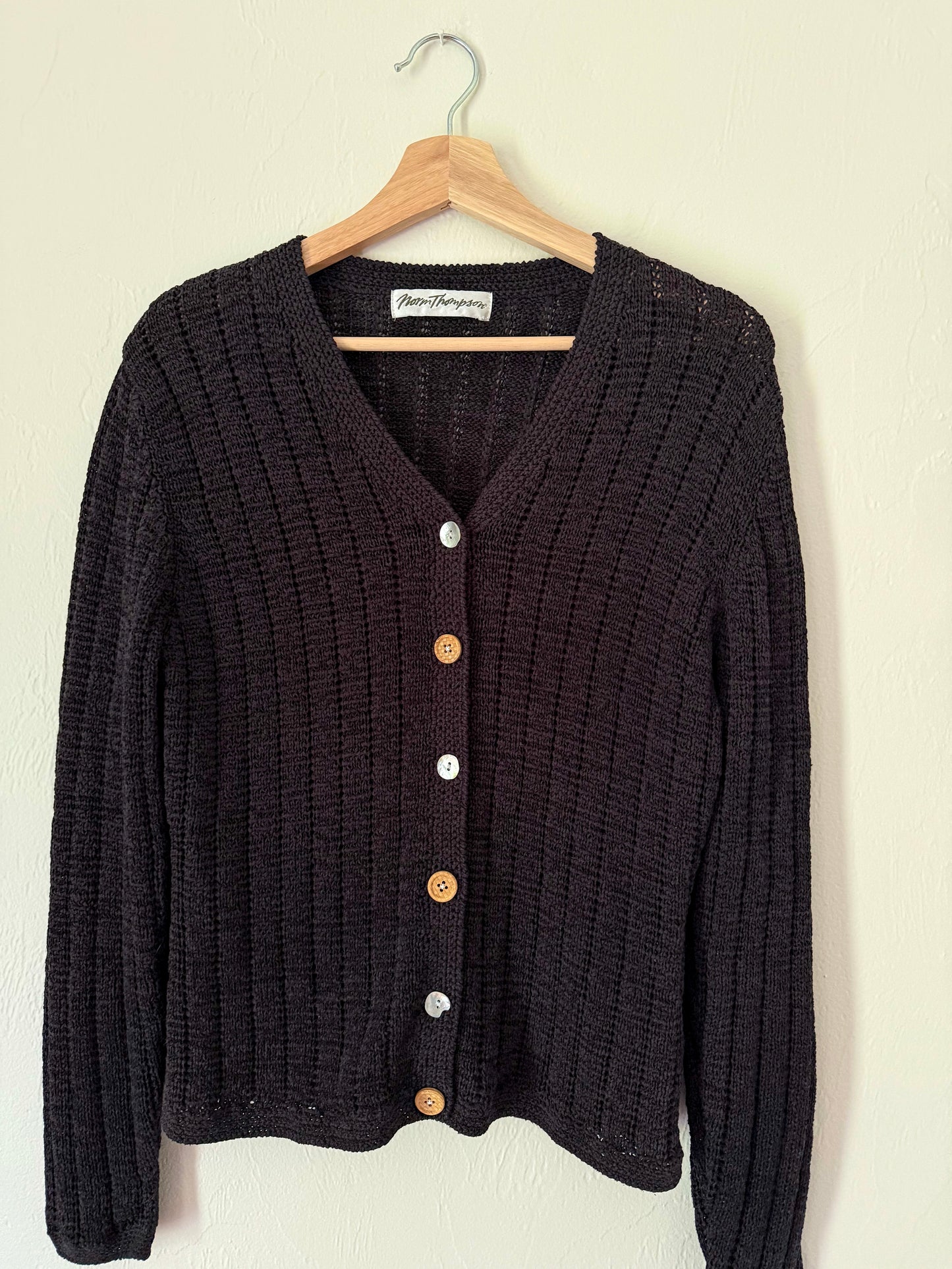 Vintage Black Knit Cardigan