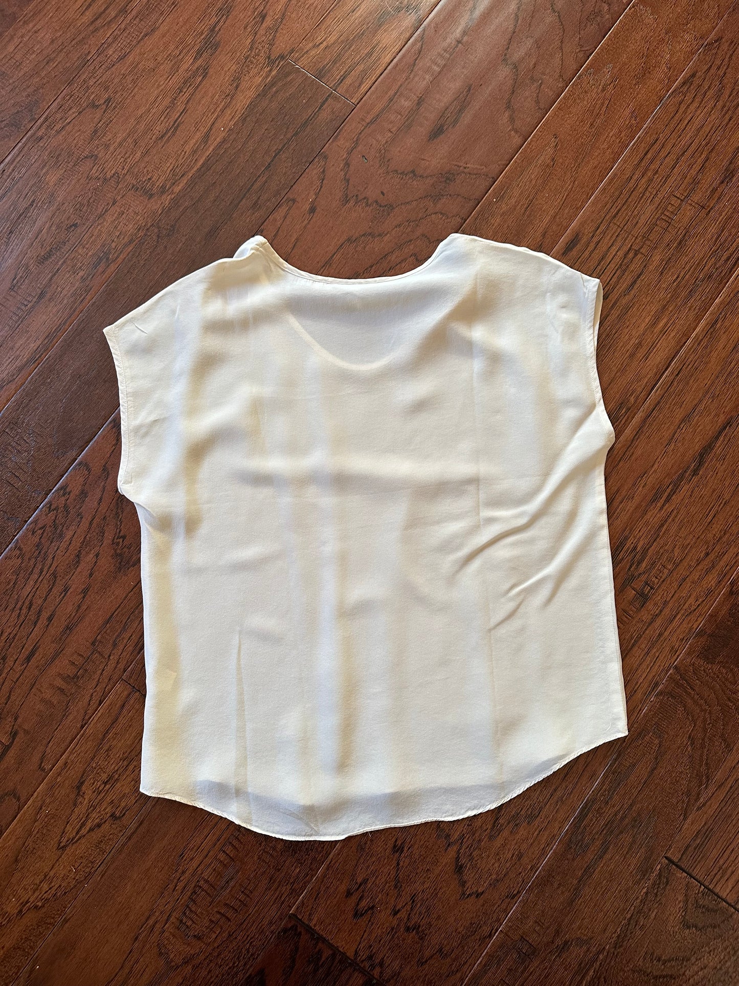 vintage ivory silk blouse