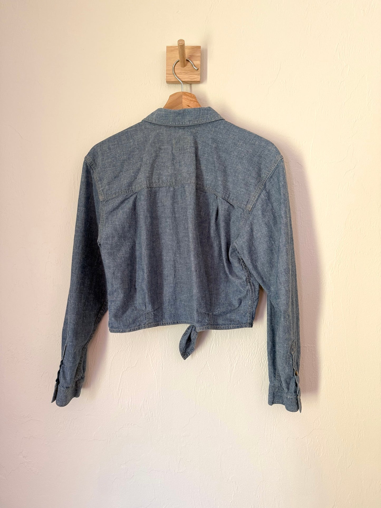90s Chambray Western Blouse