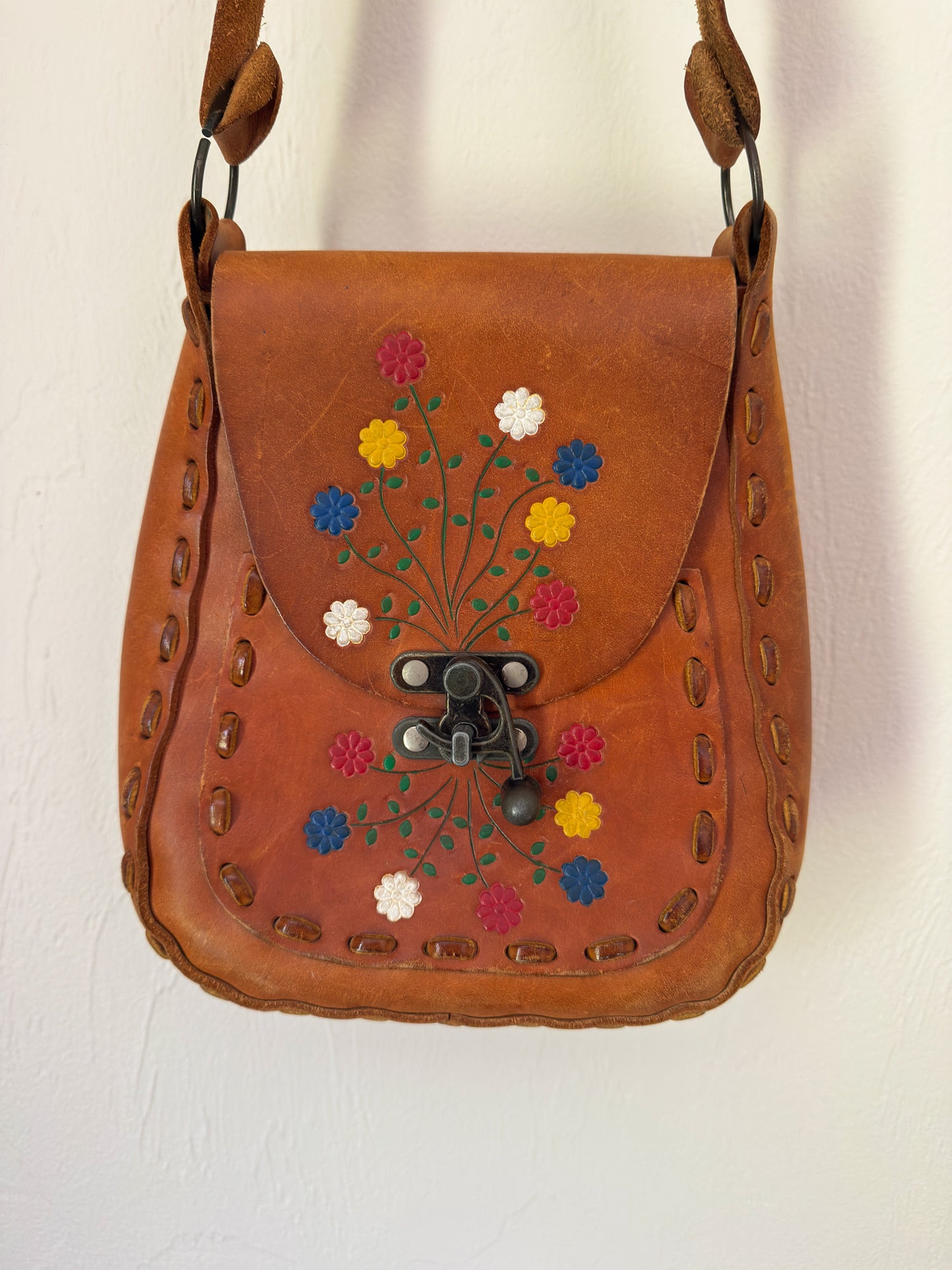70s Tooled Leather Bag