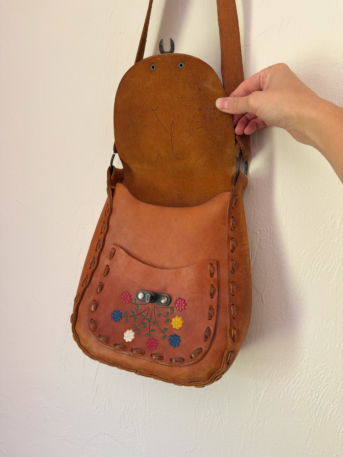 70s Tooled Leather Bag