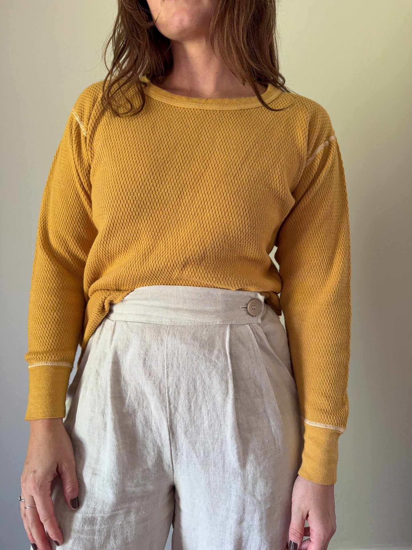 70s JC Penney Mustard Thermal