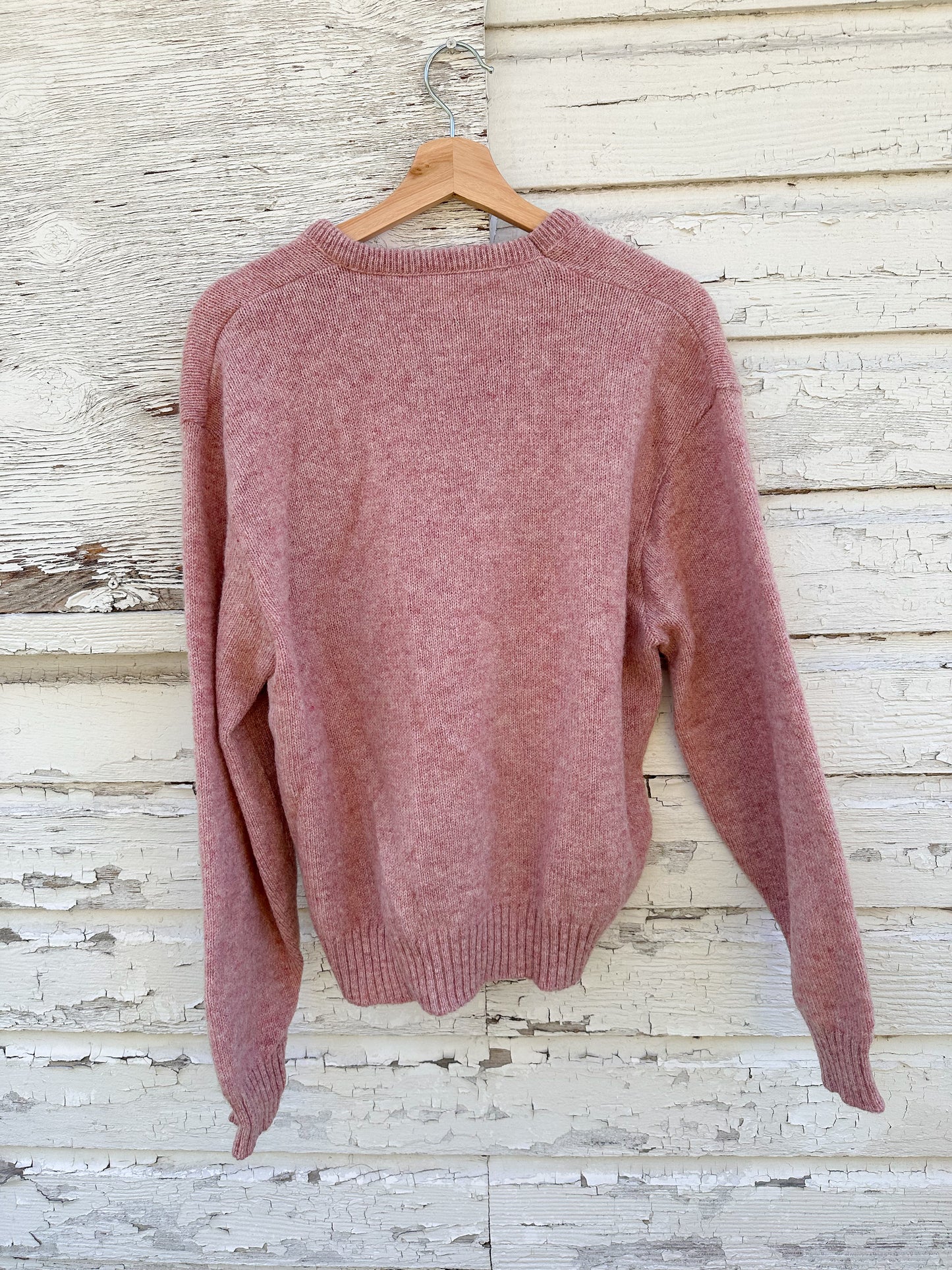 mauve v-neck sweater