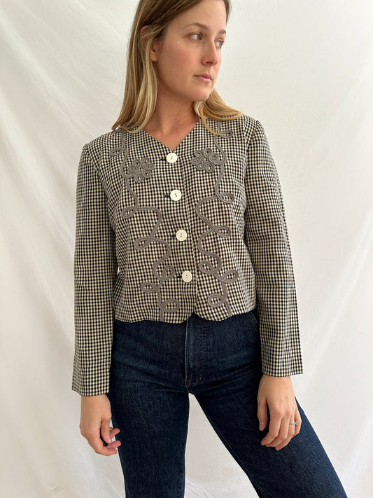 90s gingham cropped top