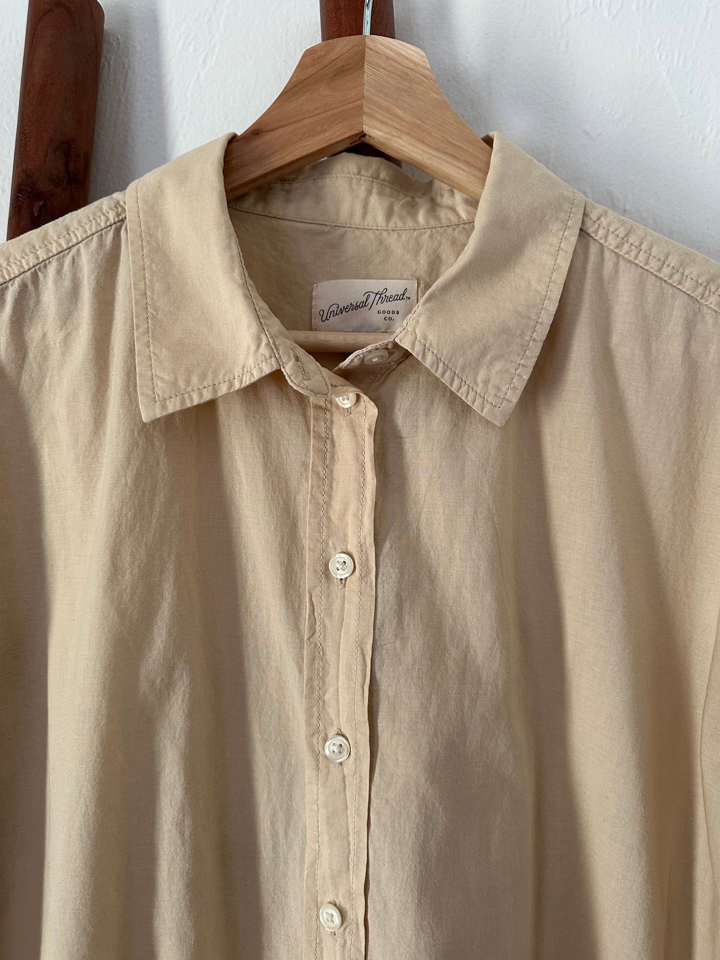 eggshell cotton button down