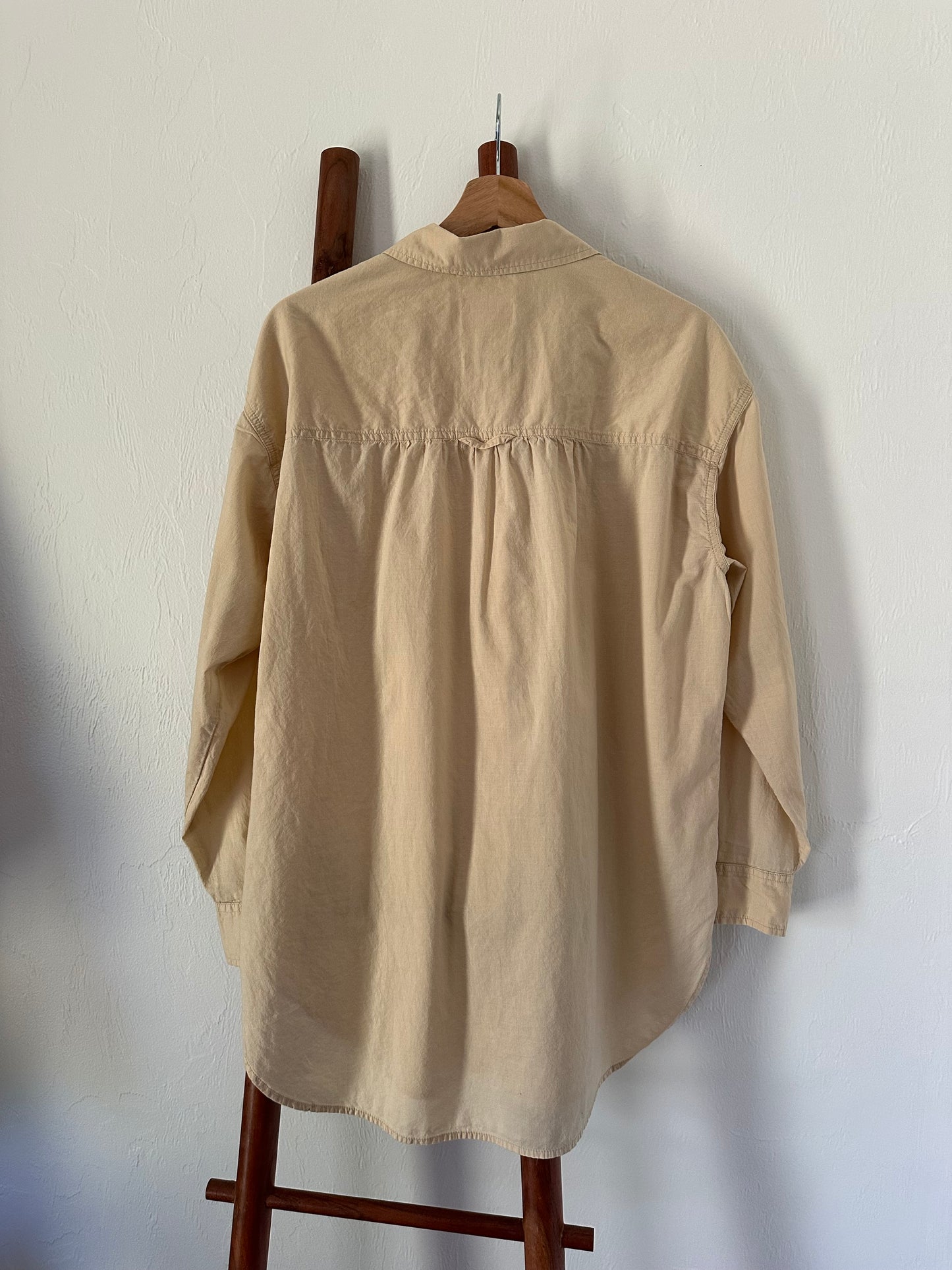 eggshell cotton button down