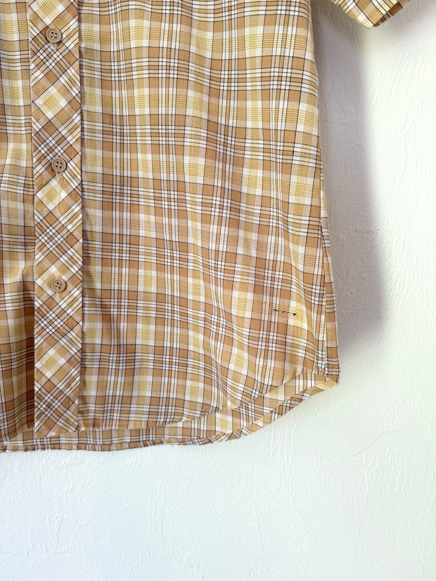60s Plaid Yellow Shirt