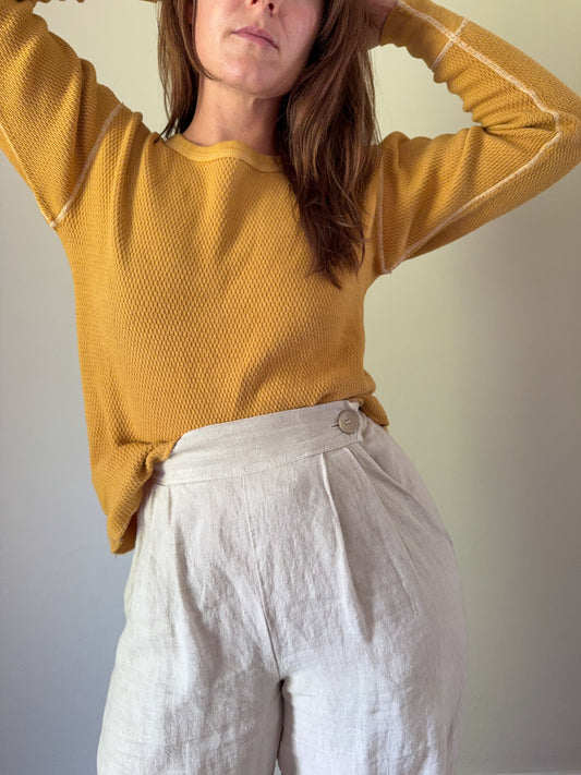 70s JC Penney Mustard Thermal