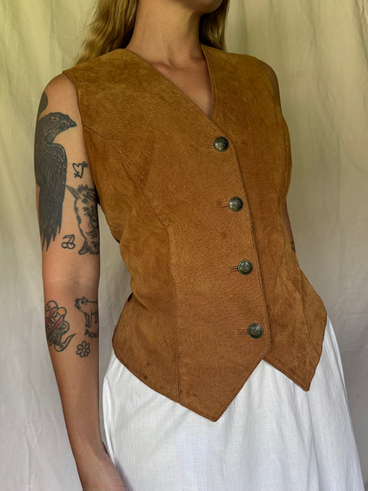 vintage leather vest
