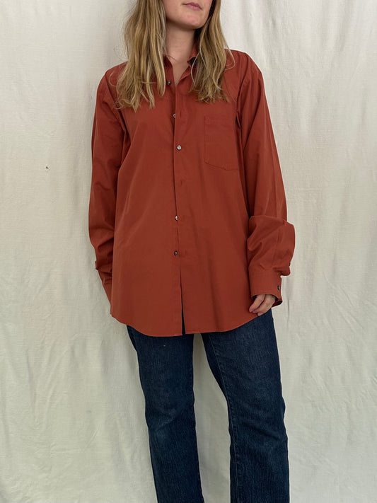 terracotta button down
