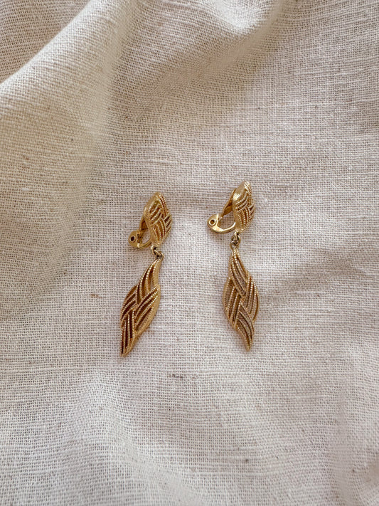 gold cutout drop earrings