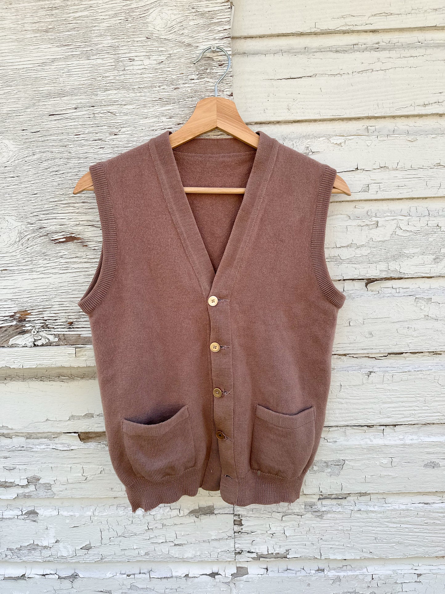 vintage brown sweater vest