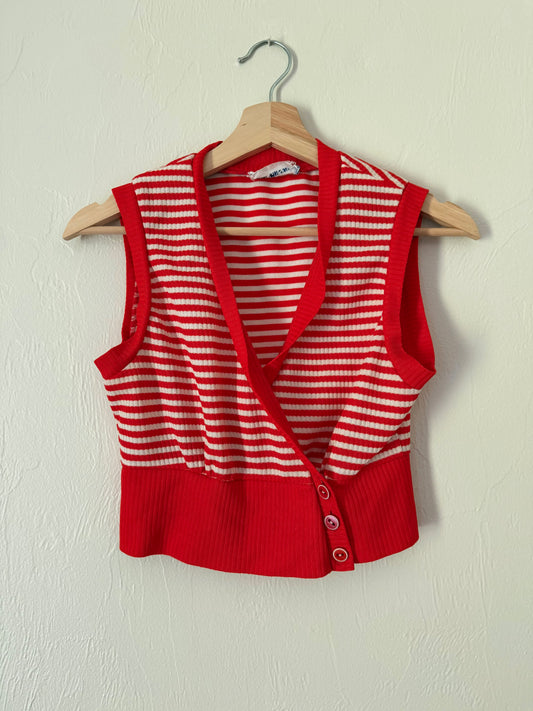 60s striped crop top