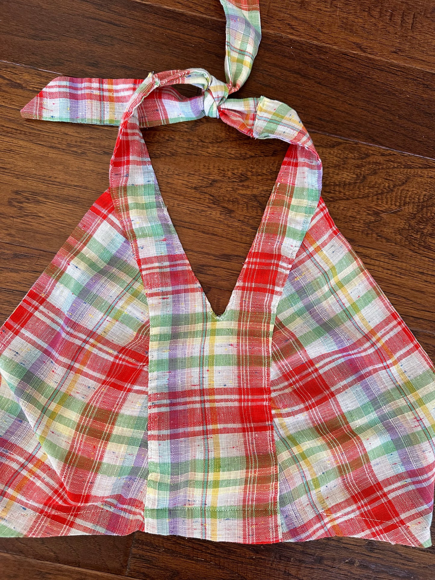 plaid vintage halter top