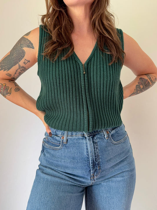 90s Ribbed Sweater Vest