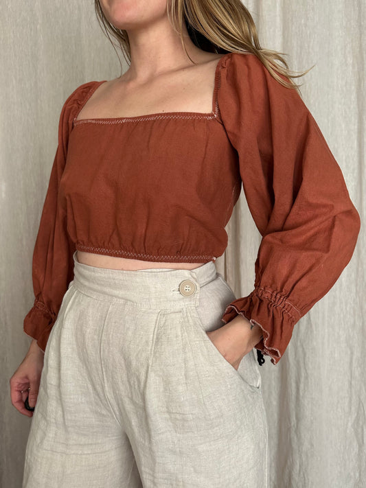 70s Renaissance Crop Top