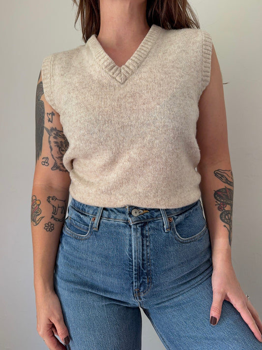 Vintage Oatmeal Sweater Vest