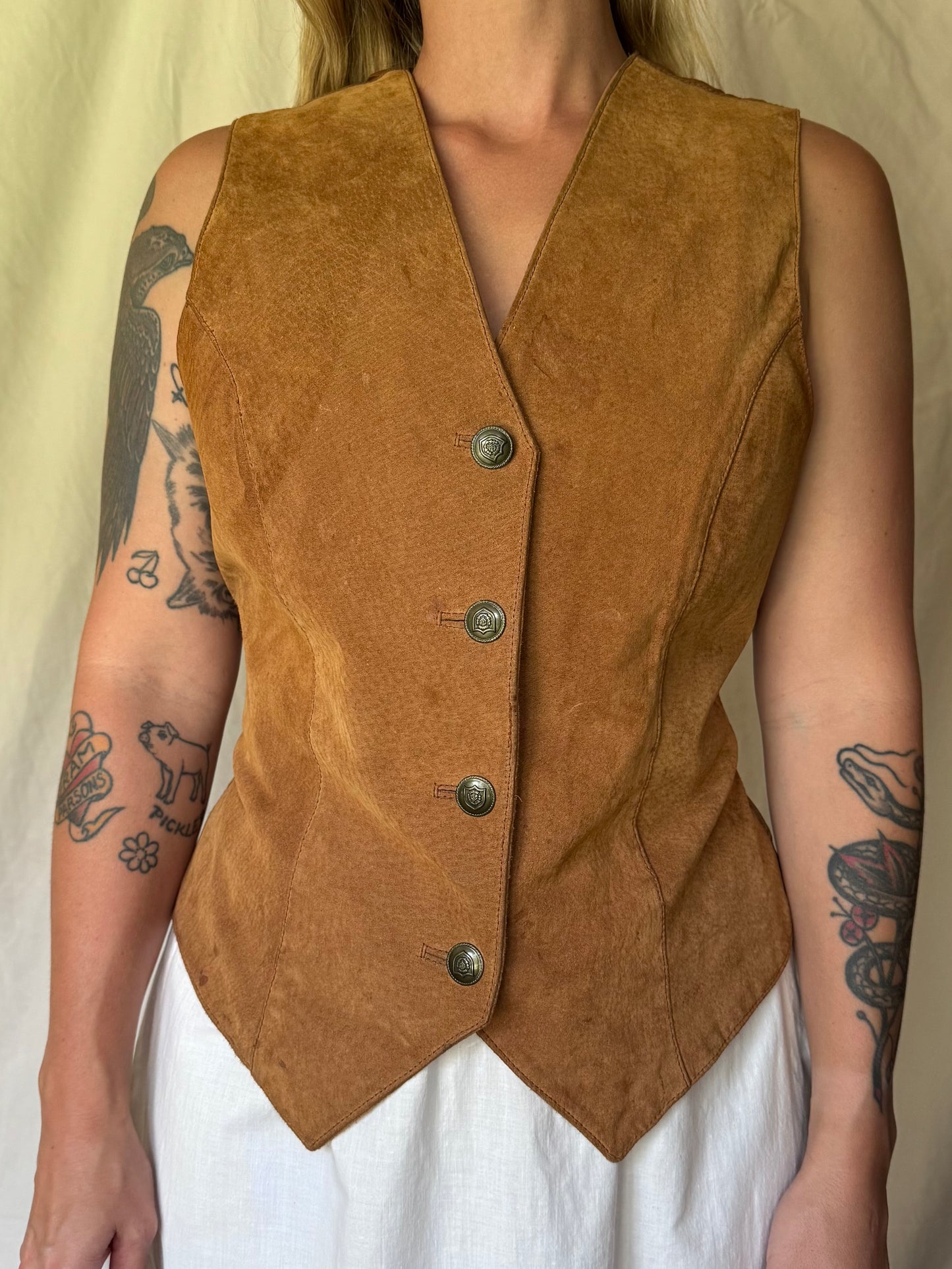 vintage leather vest