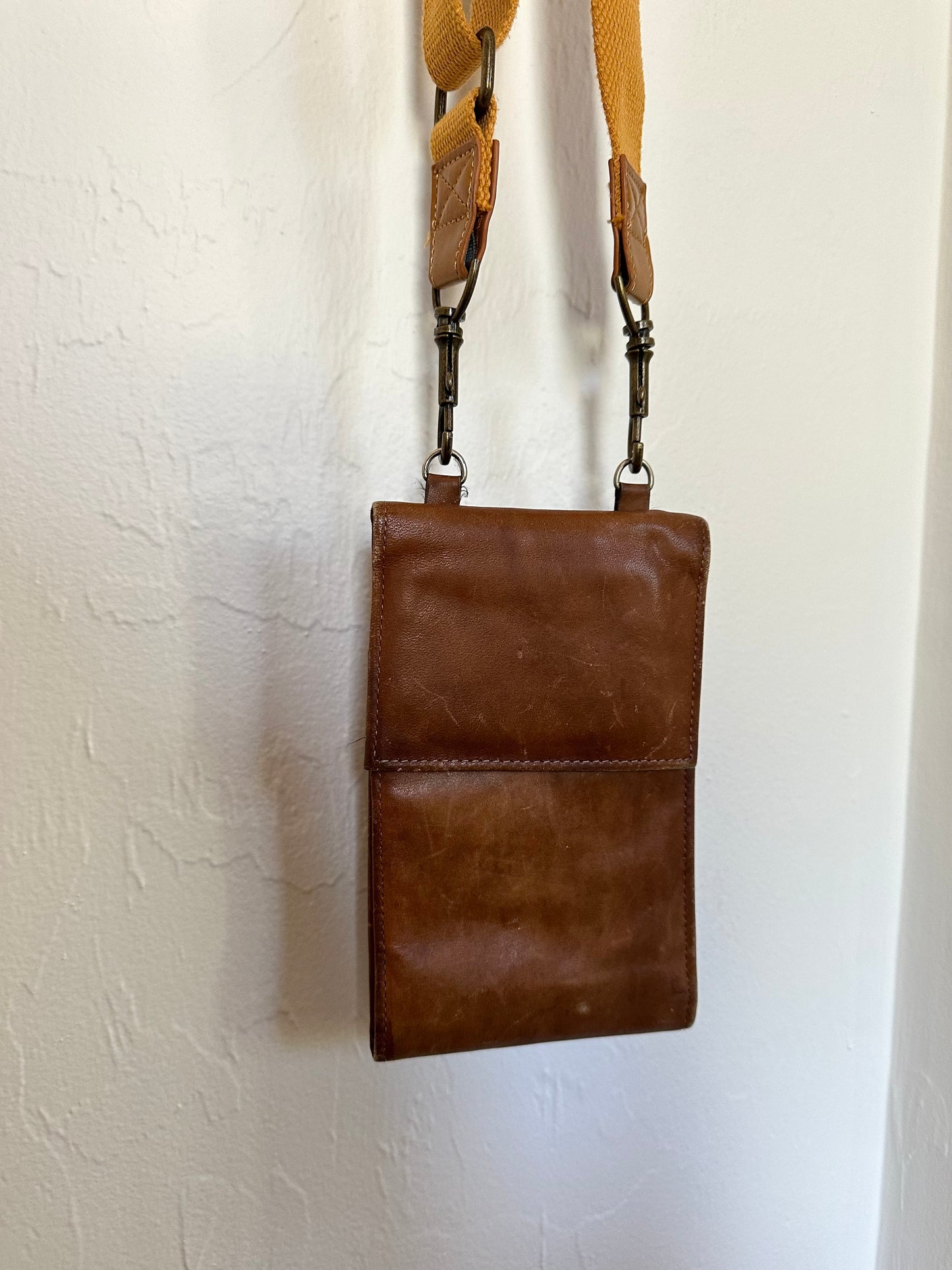 90s brown leather wallet purse