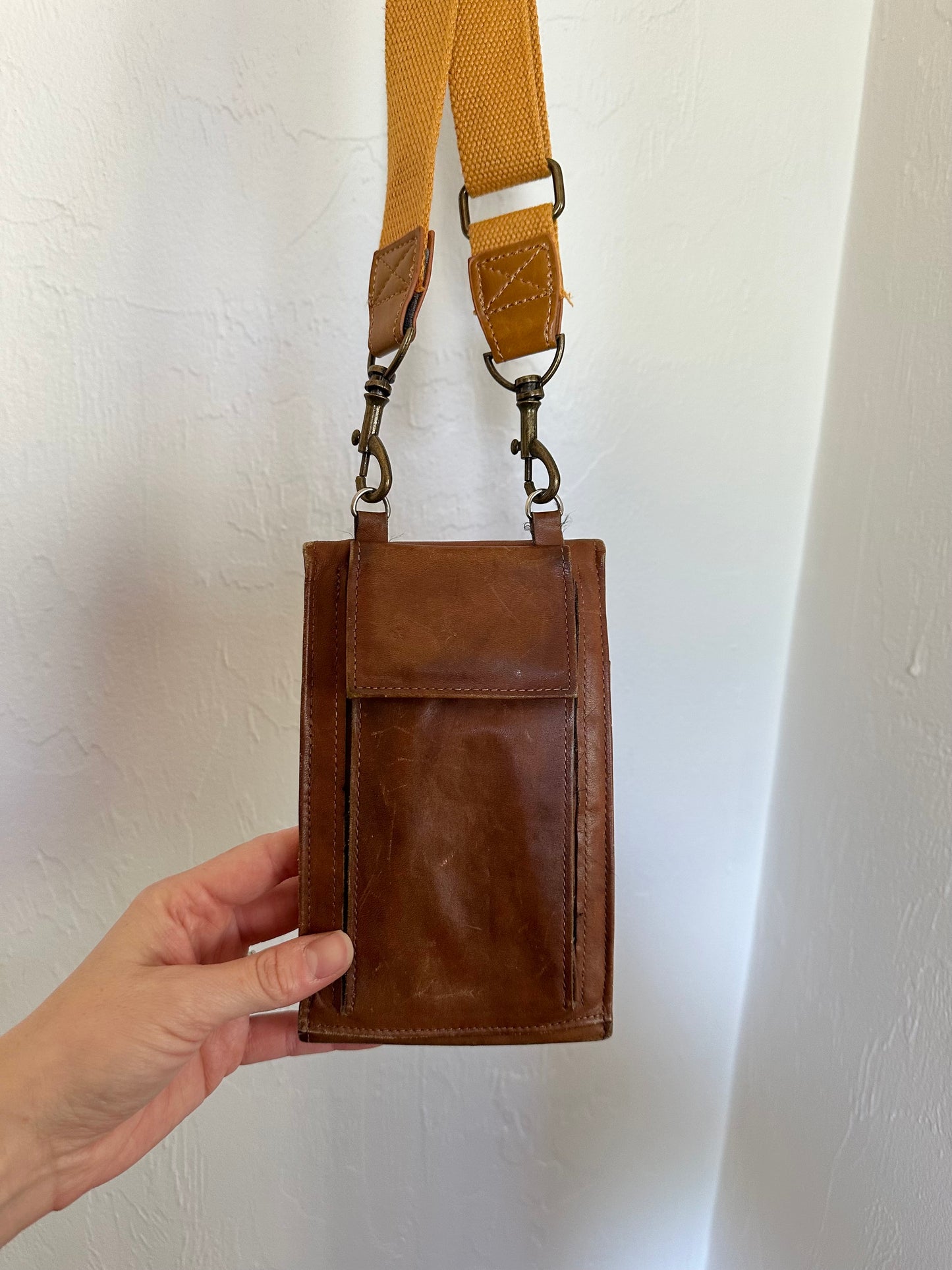 90s brown leather wallet purse