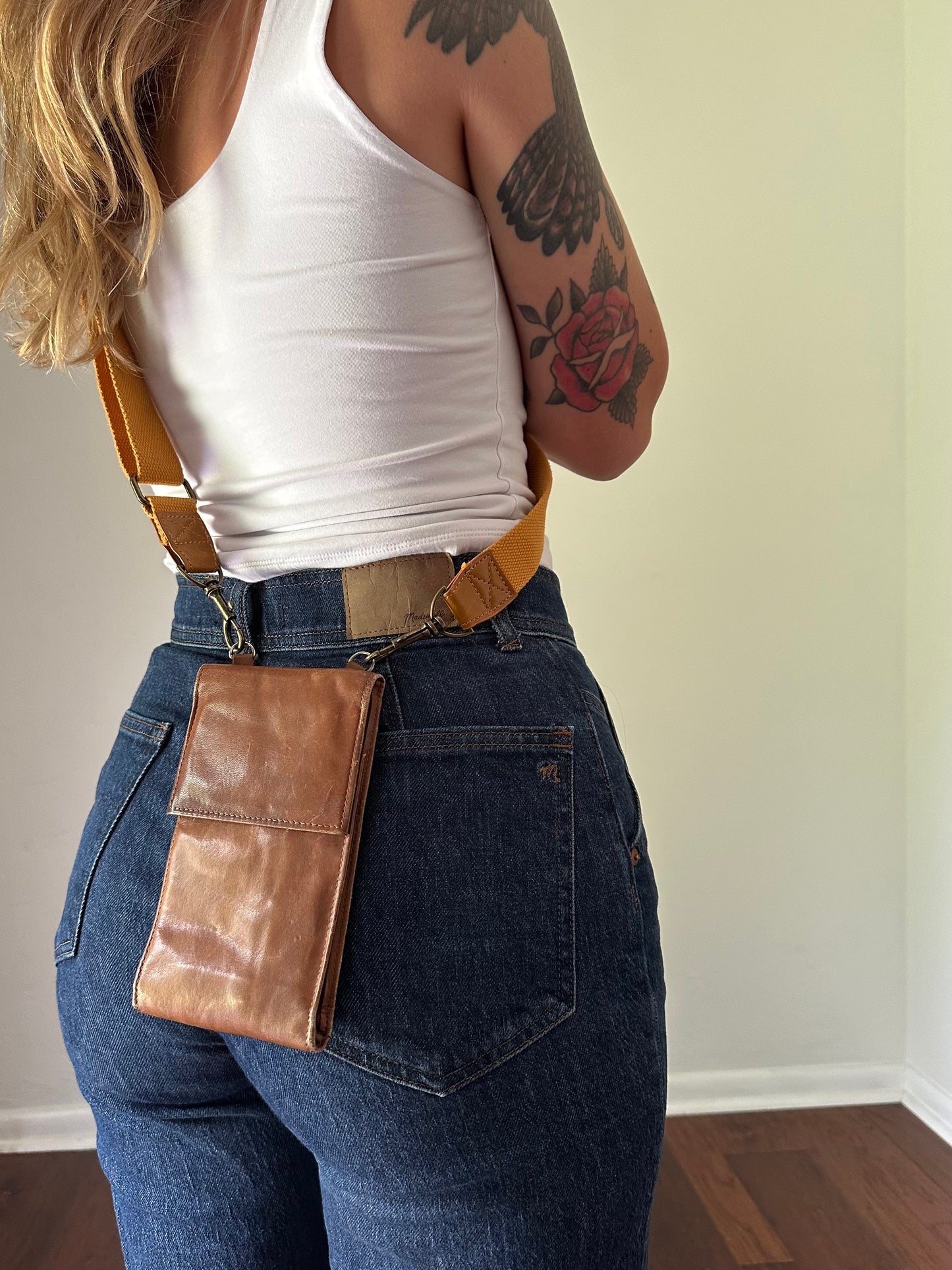 90s brown leather wallet purse