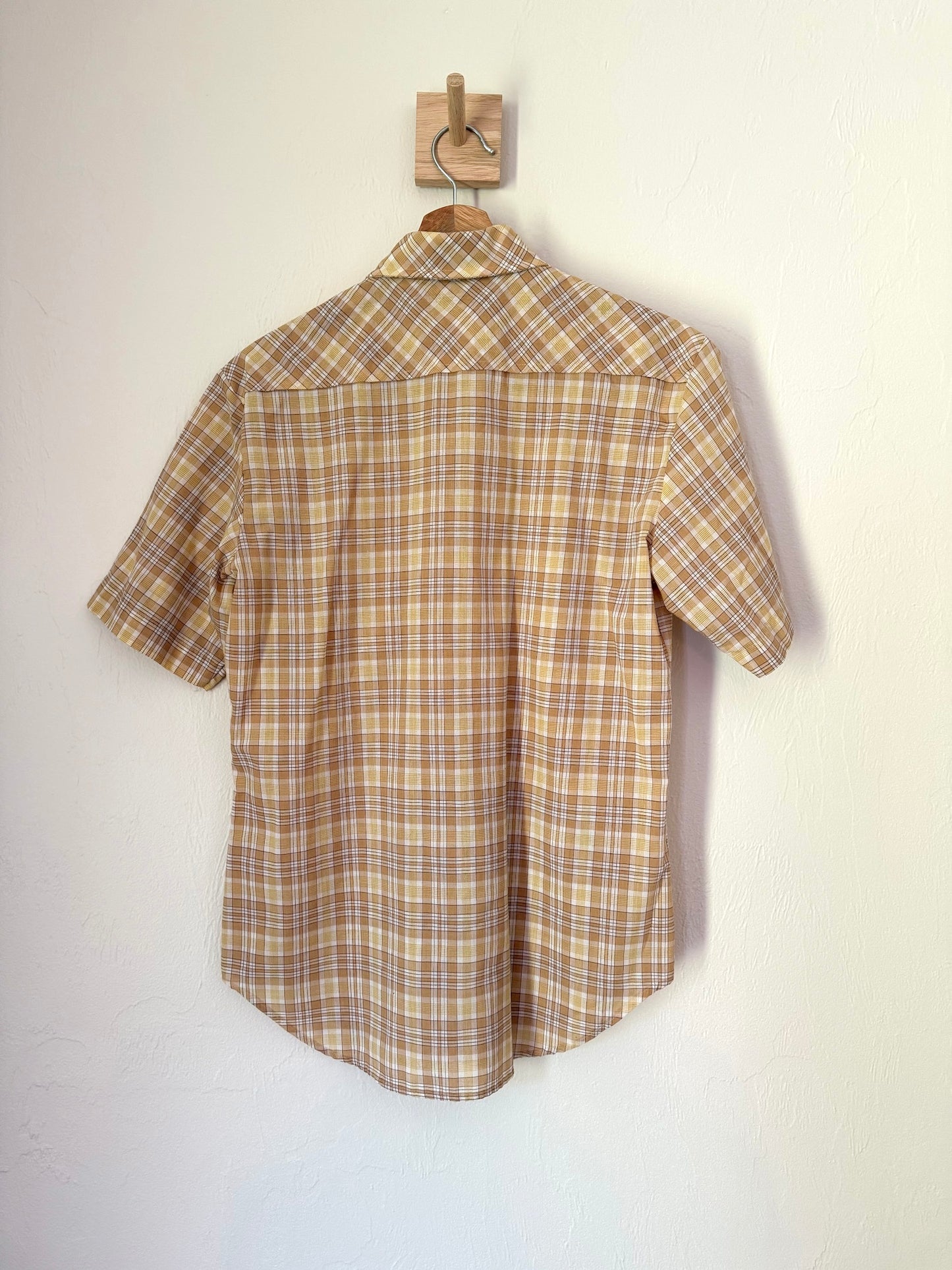 60s Plaid Yellow Shirt