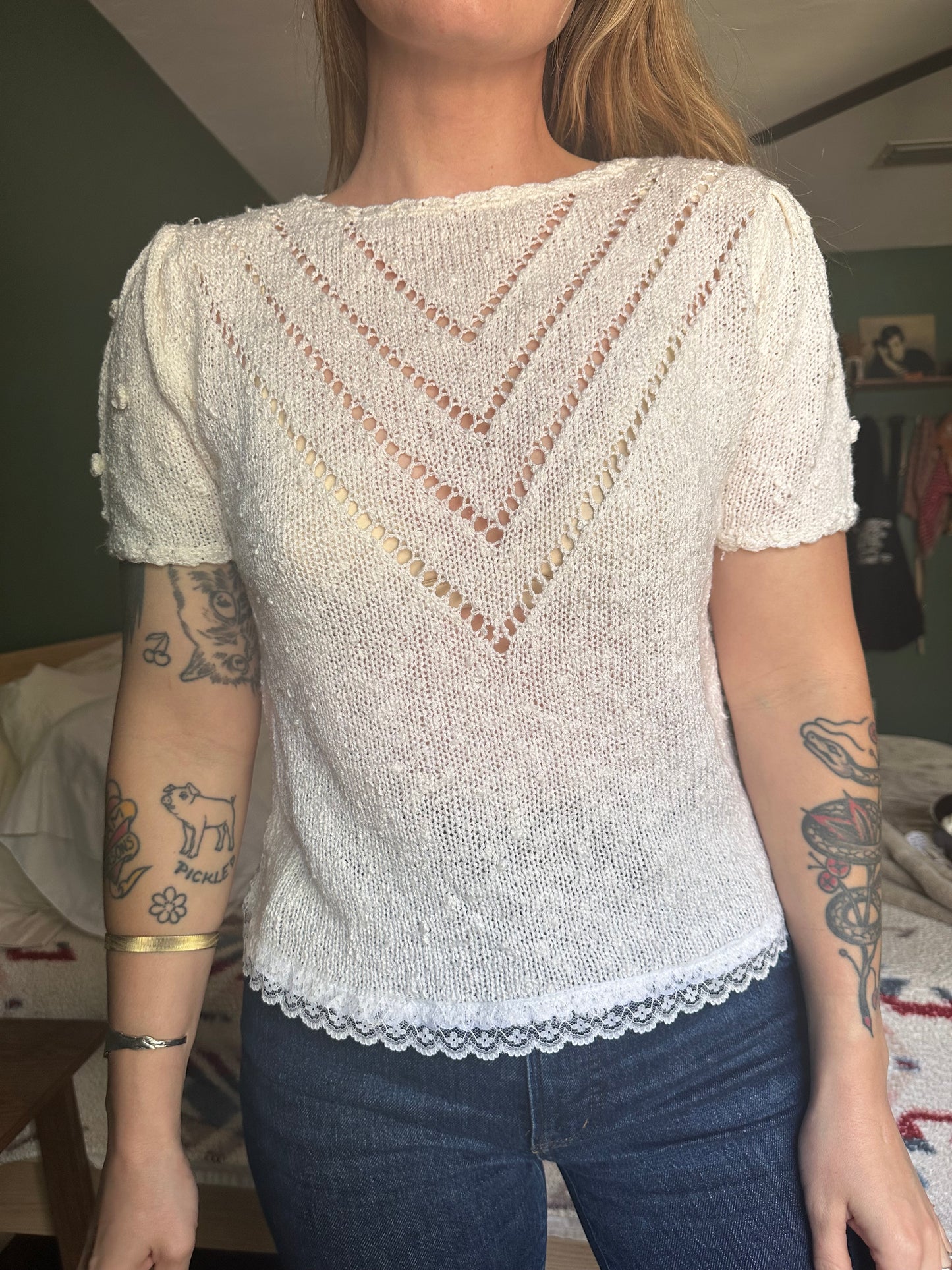 dainty Ivory sweater top