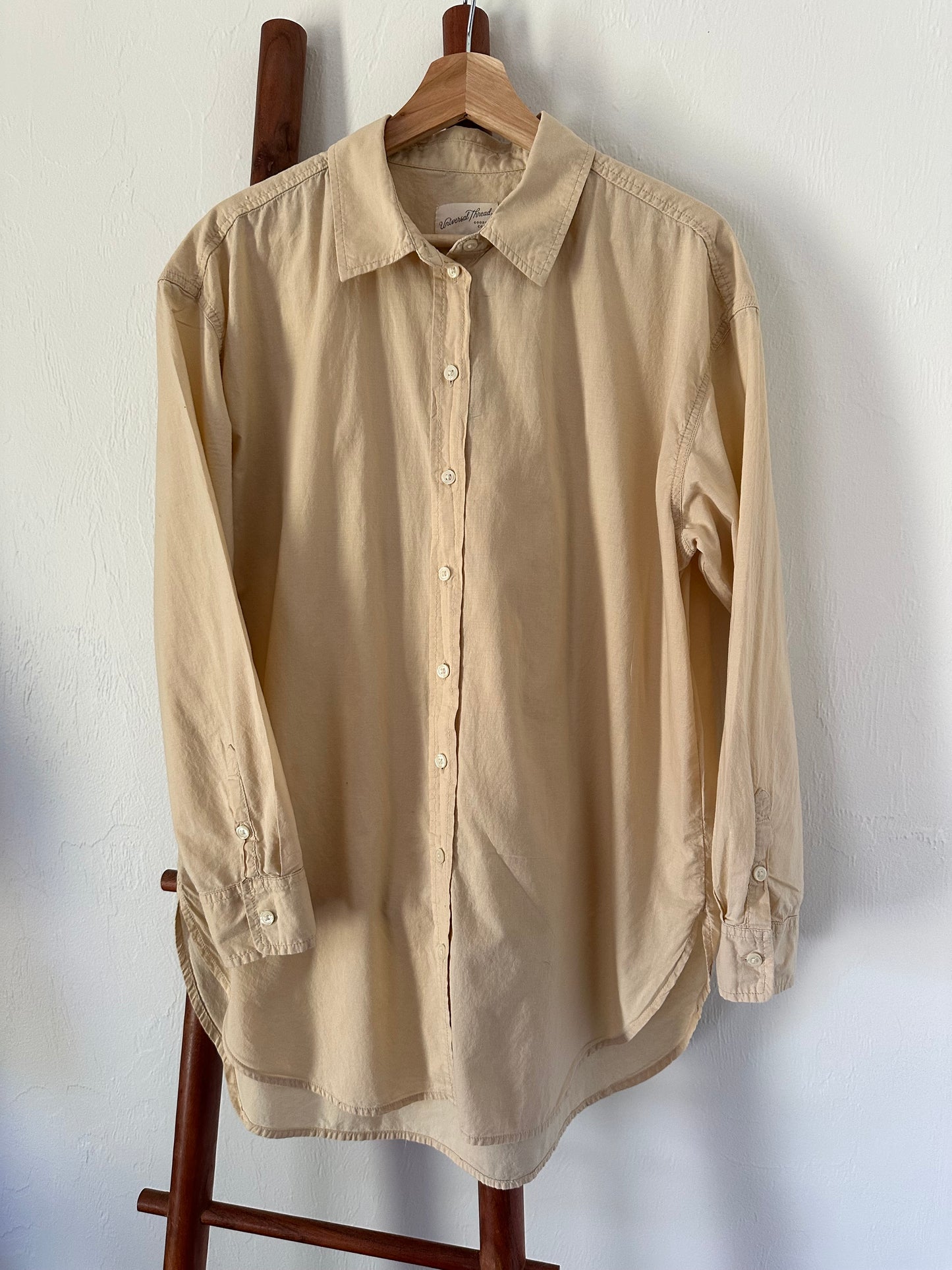 eggshell cotton button down