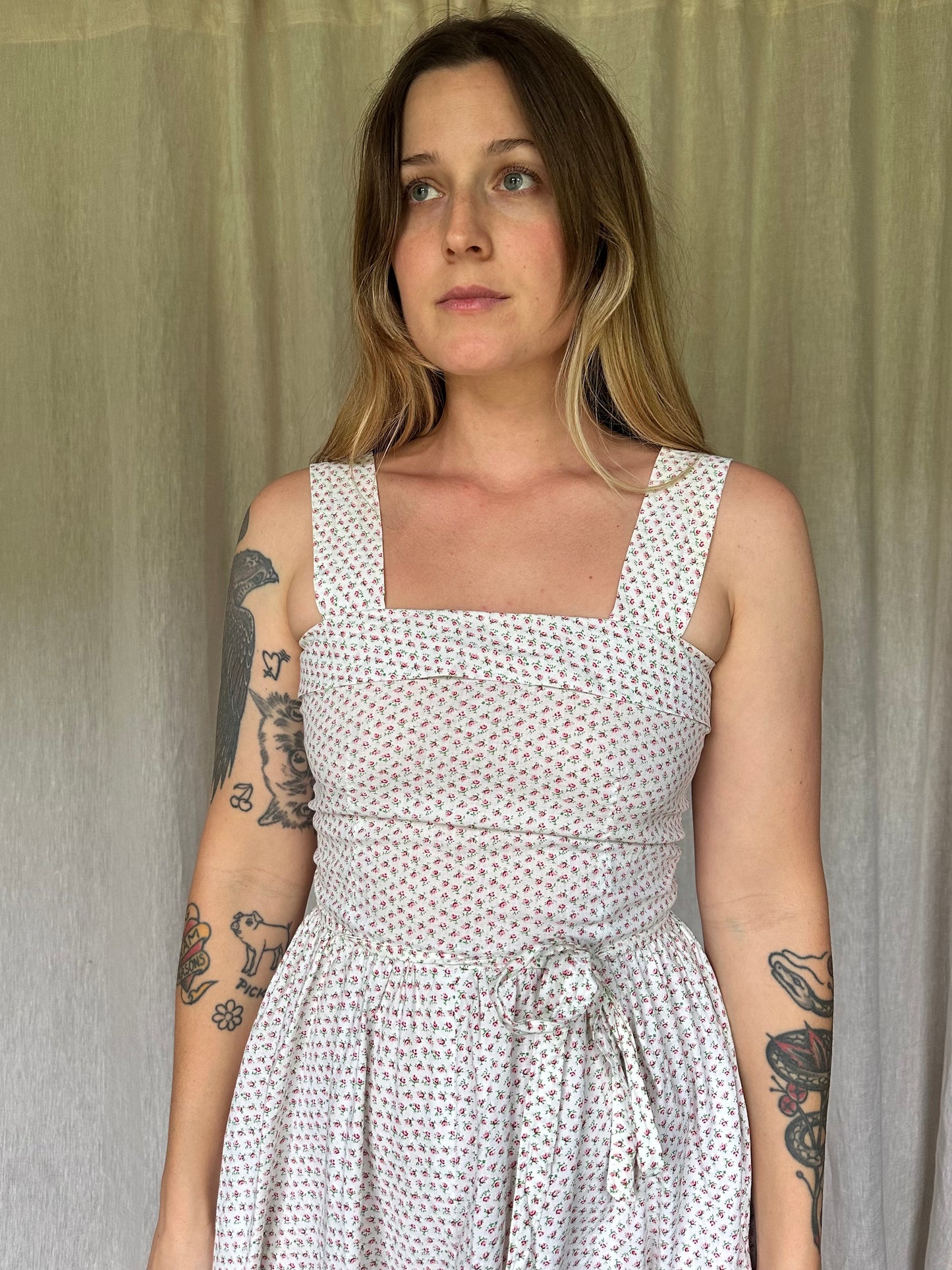 vintage handmade ditsy floral dress